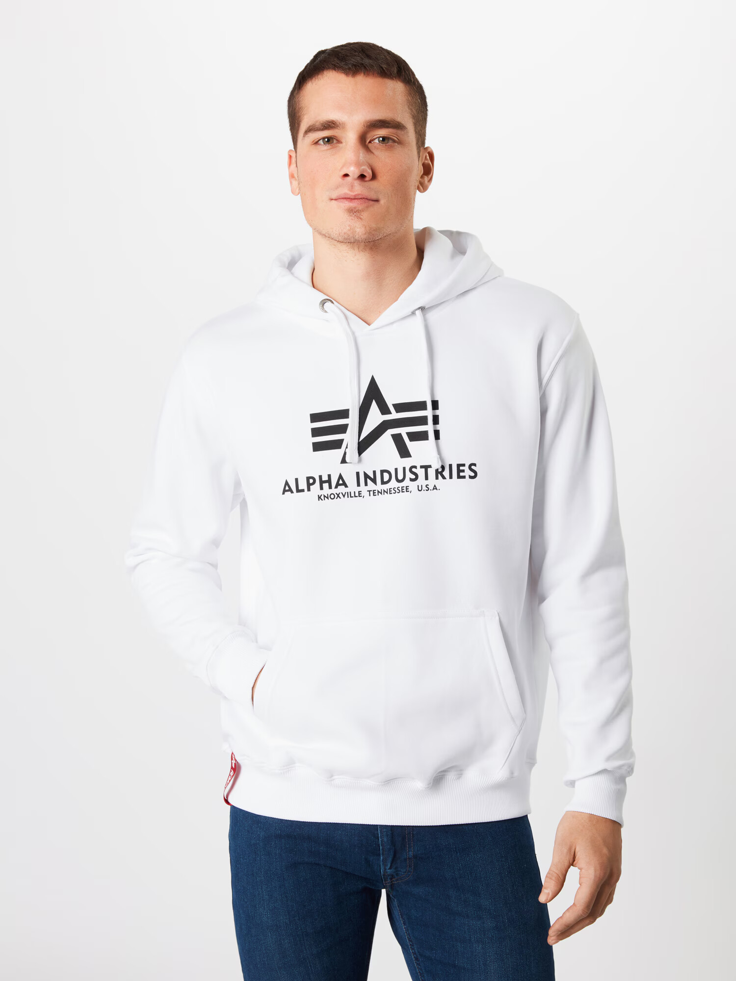 ALPHA INDUSTRIES Majica črna / bela - Pepit.si