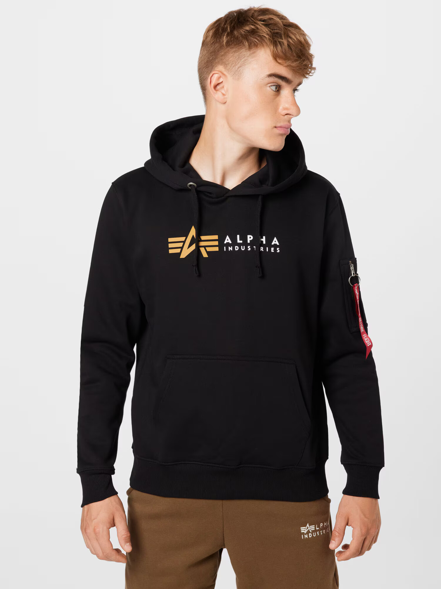 ALPHA INDUSTRIES Majica oranžna / rdeča / črna / bela - Pepit.si