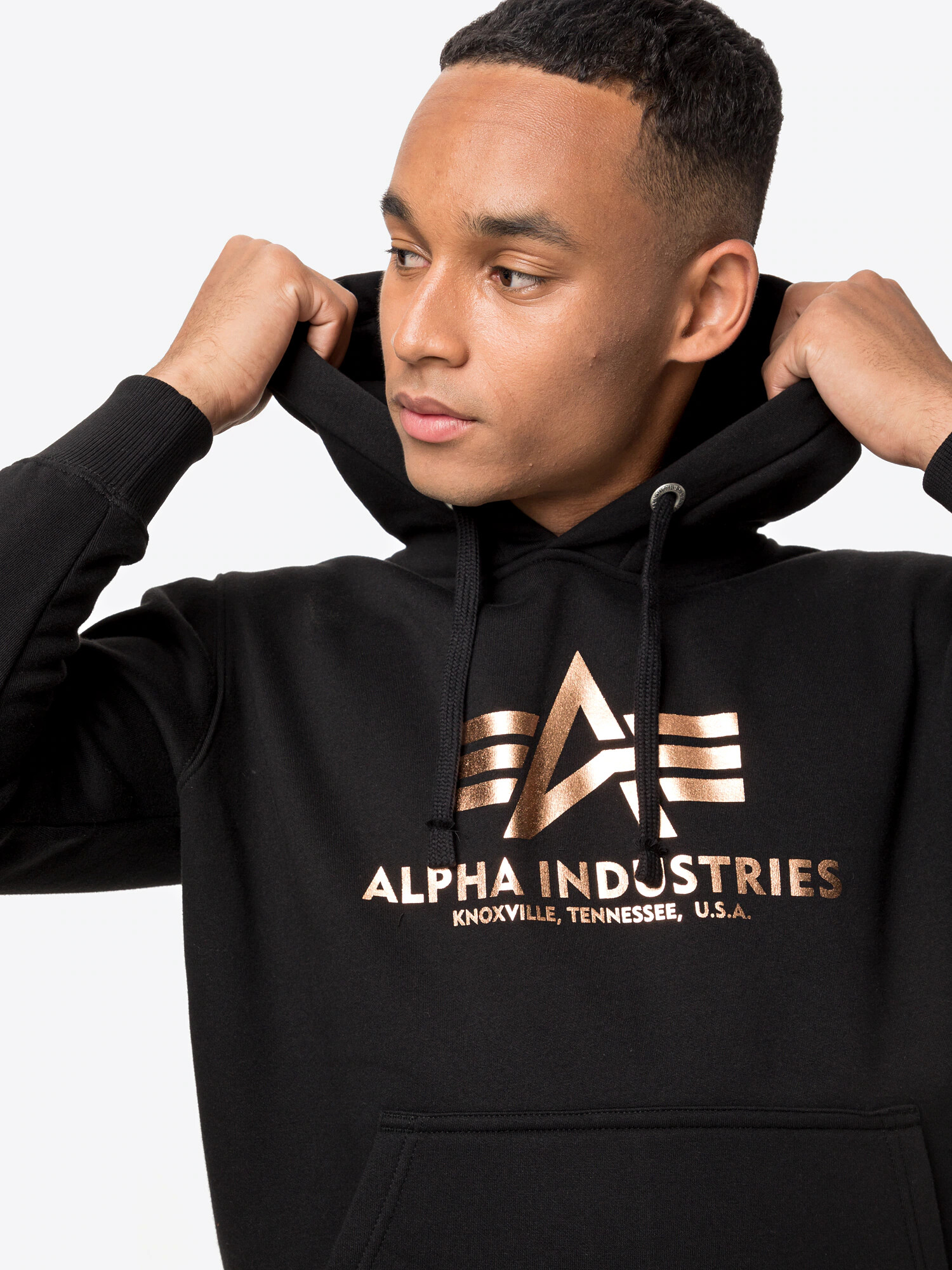 ALPHA INDUSTRIES Majica zlata / črna - Pepit.si