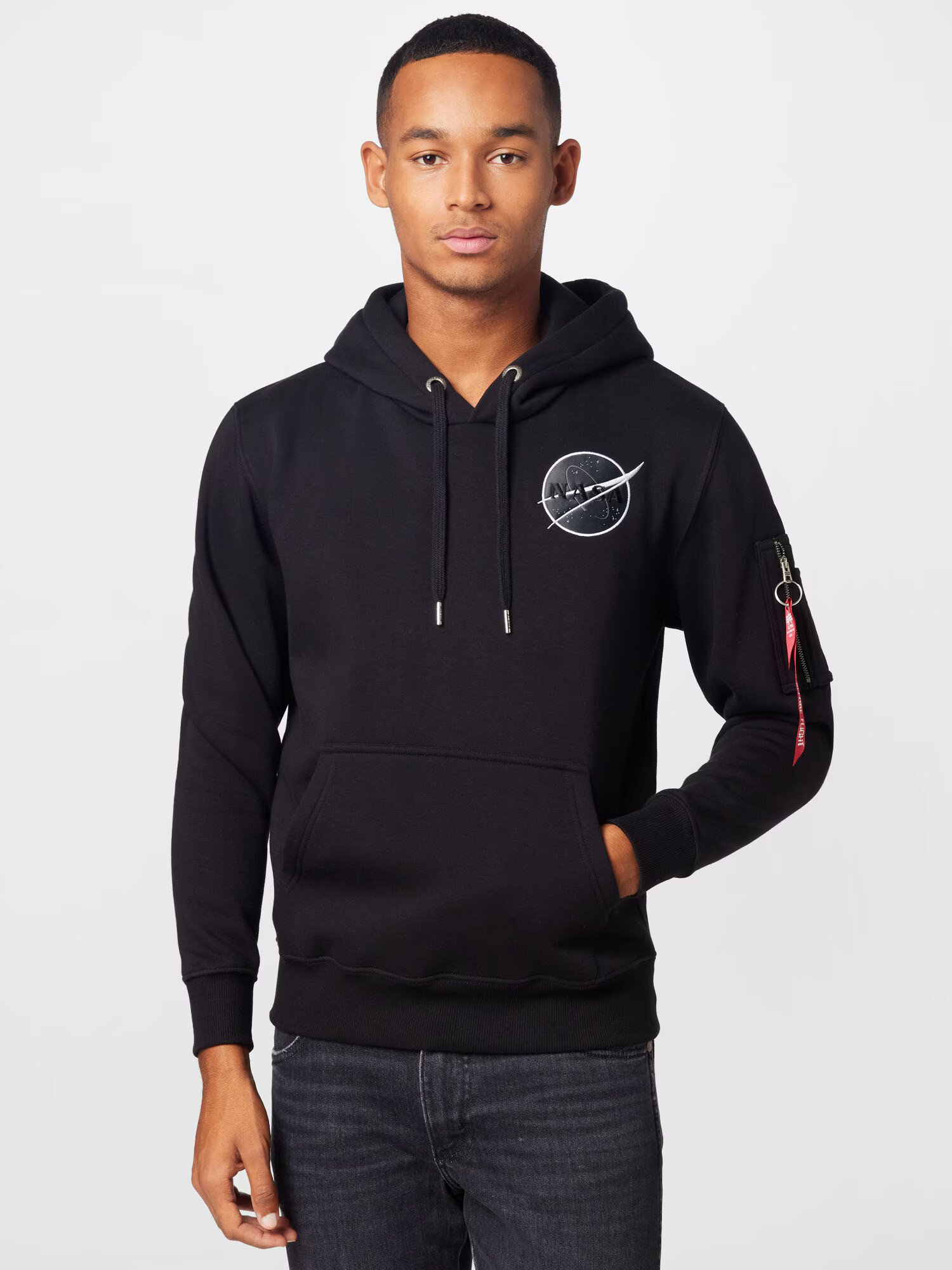 ALPHA INDUSTRIES Majica 'Dark Side' marine / siva / črna / bela - Pepit.si