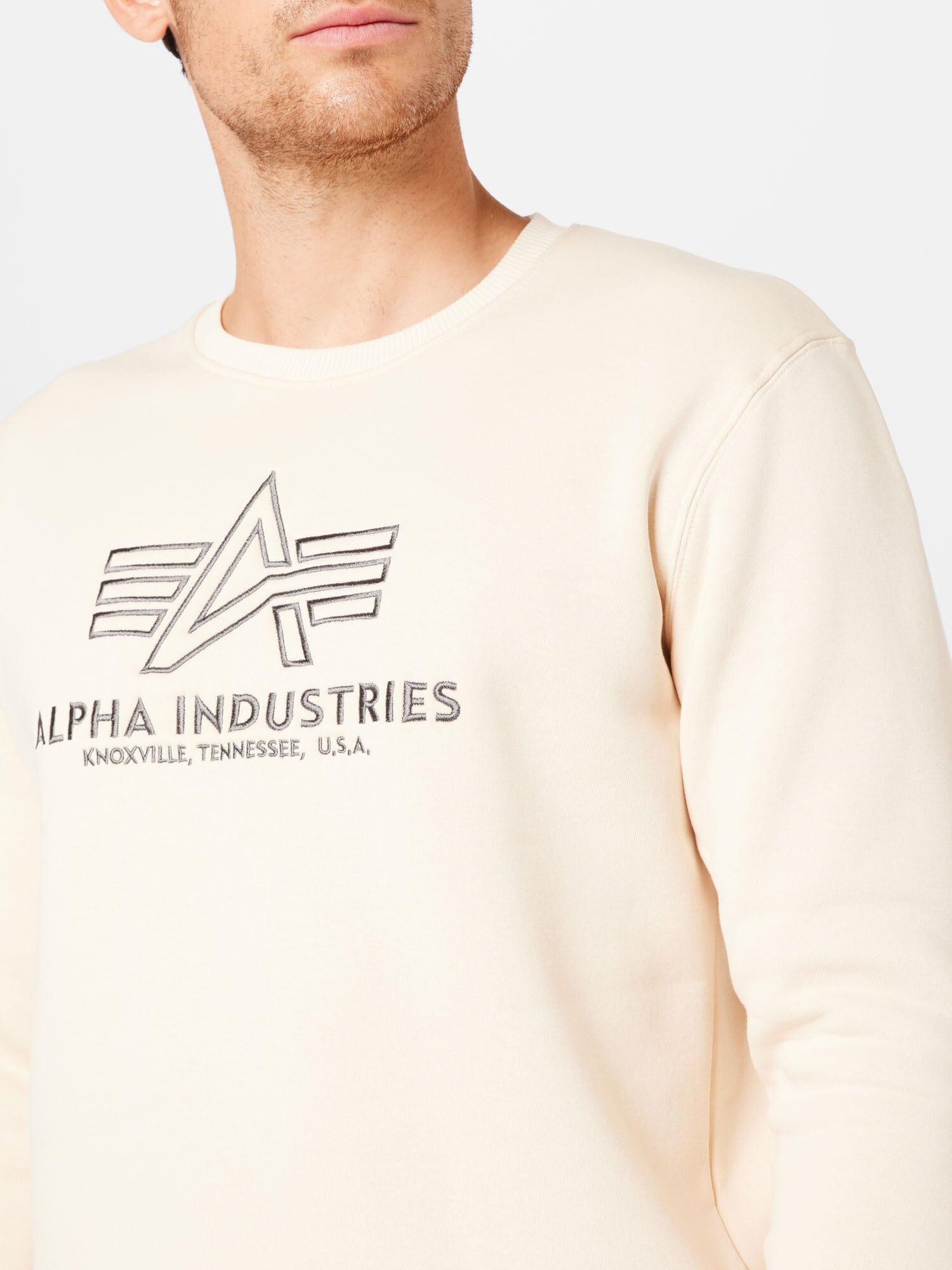 ALPHA INDUSTRIES Majica kremna / temno siva - Pepit.si