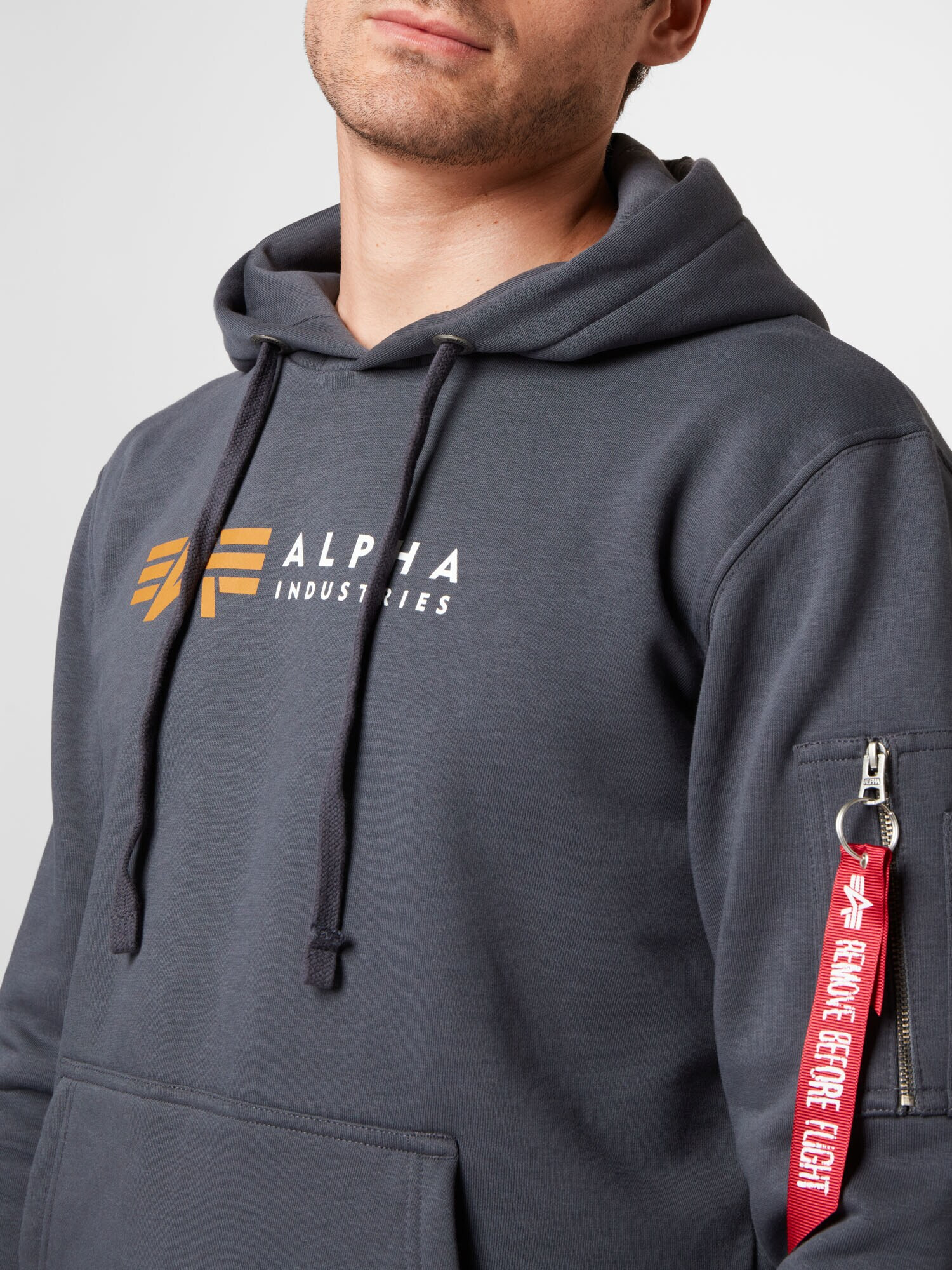 ALPHA INDUSTRIES Majica med / temno siva / bela - Pepit.si