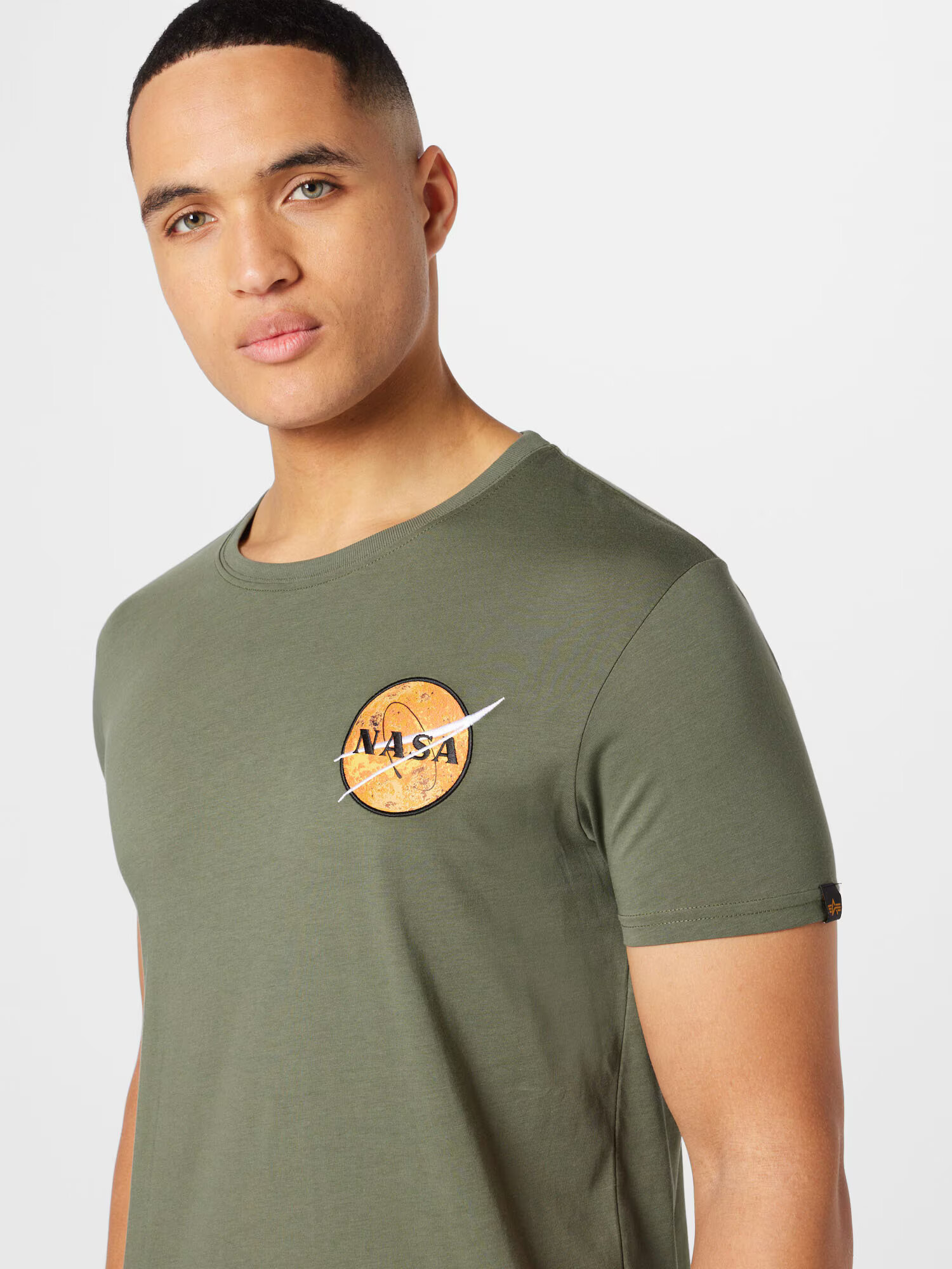 ALPHA INDUSTRIES Majica 'NASA Davinci' rumena / oliva / črna / bela - Pepit.si