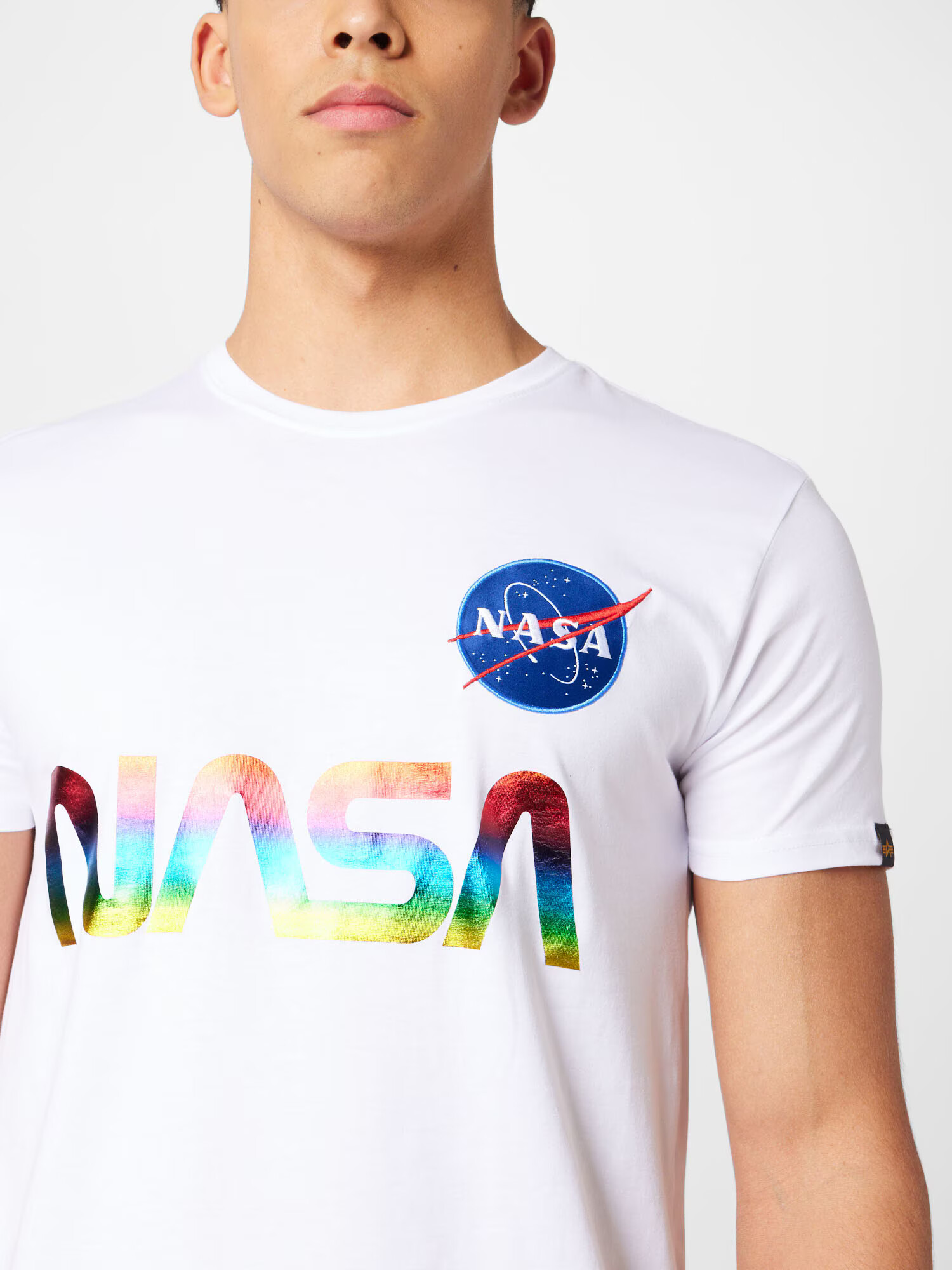 ALPHA INDUSTRIES Majica 'NASA' mešane barve / bela - Pepit.si