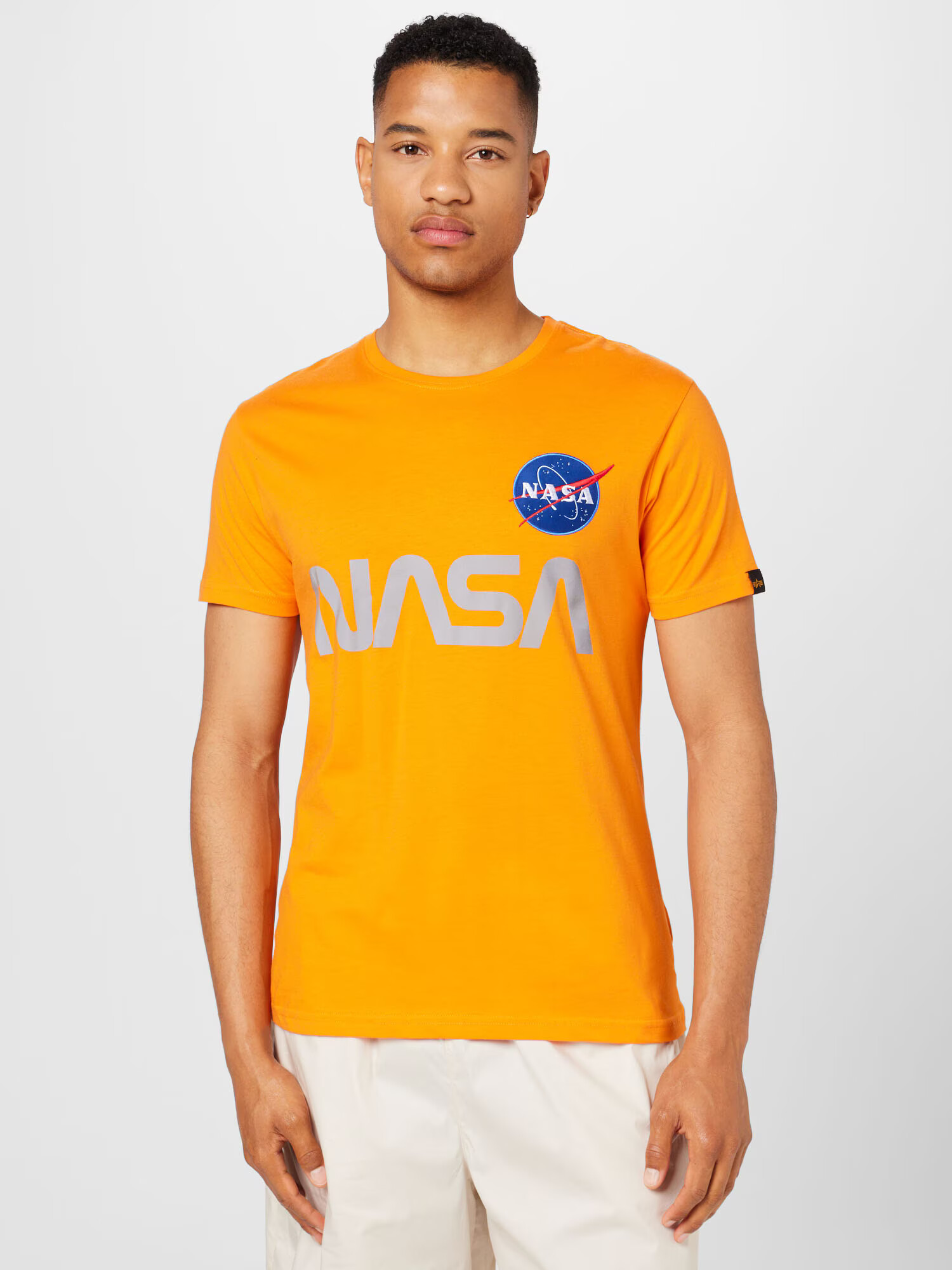 ALPHA INDUSTRIES Majica 'NASA' modra / siva / oranžna / rdeča - Pepit.si