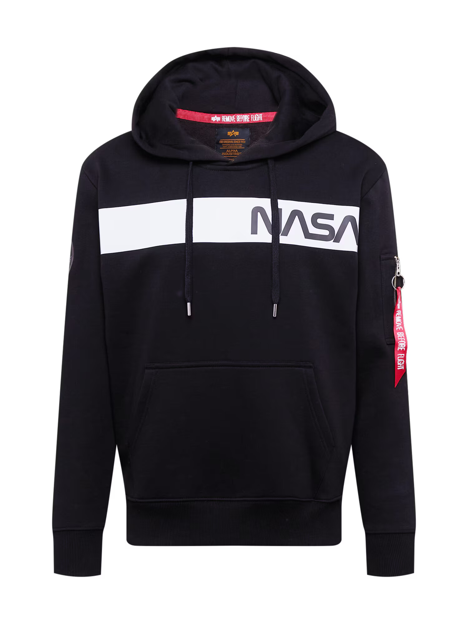 ALPHA INDUSTRIES Majica 'NASA' rdeča / črna / srebrna - Pepit.si