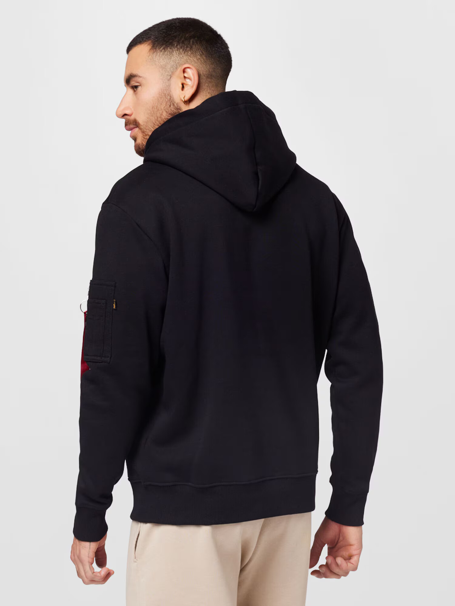 ALPHA INDUSTRIES Majica 'NASA' rdeča / črna / srebrna - Pepit.si