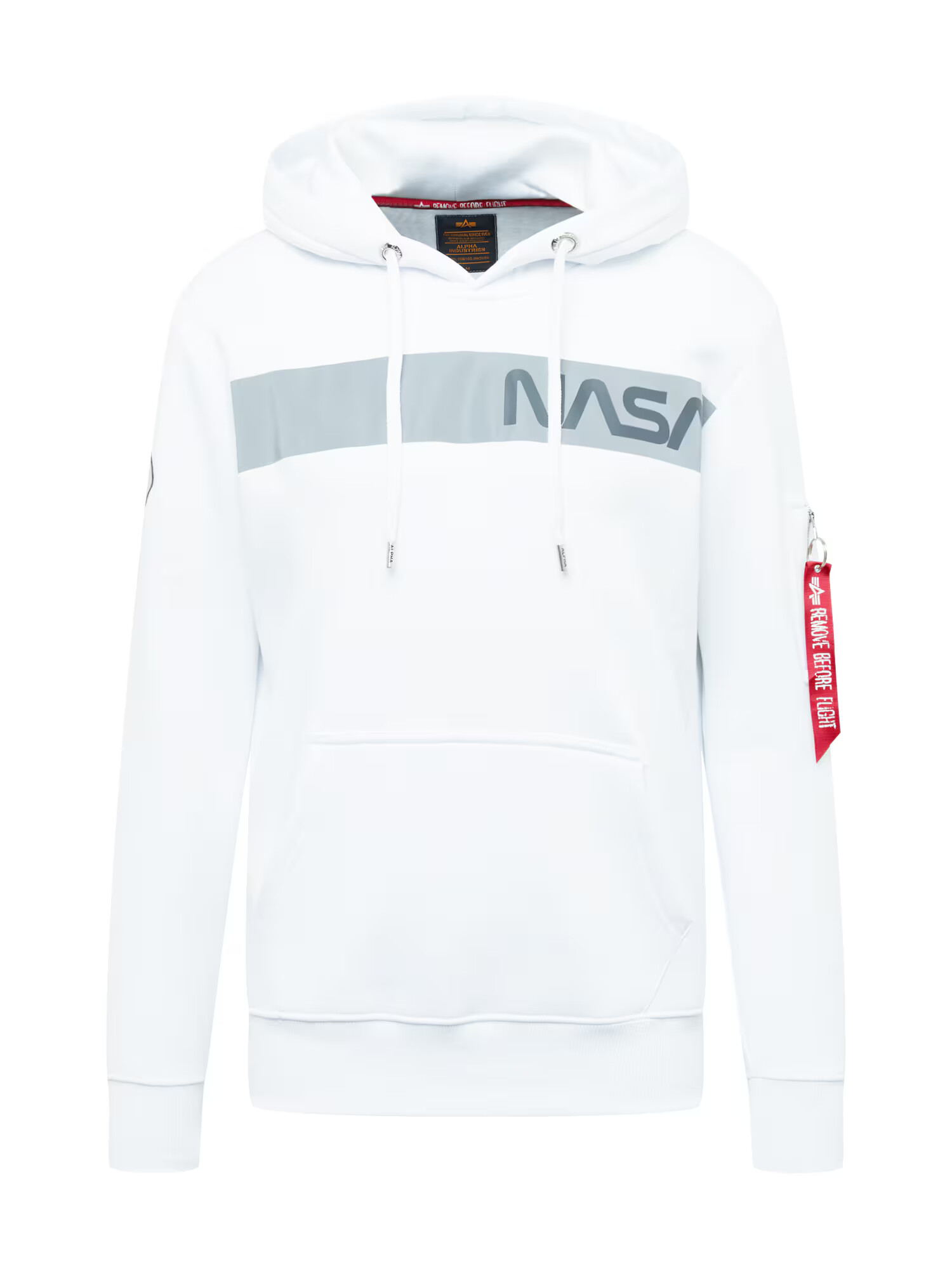 ALPHA INDUSTRIES Majica 'NASA' siva / temno siva / rdeča / off-bela - Pepit.si