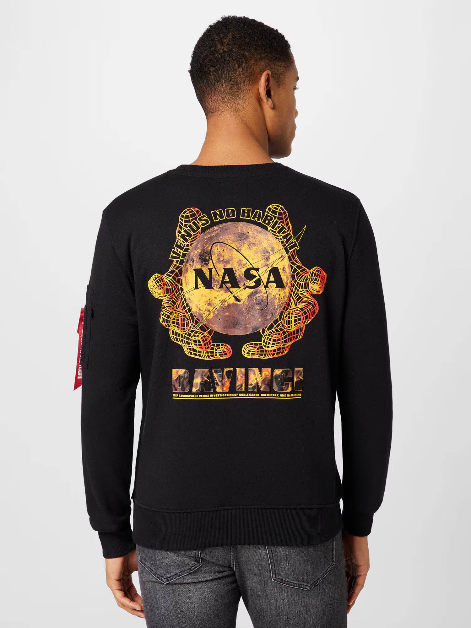 ALPHA INDUSTRIES Majica 'Nasa' zlato-rumena / oranžna / črna - Pepit.si