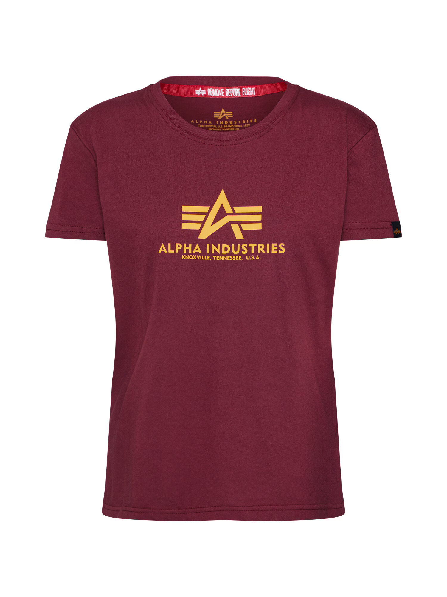 ALPHA INDUSTRIES Majica 'New Basic T Wmn' burgund - Pepit.si