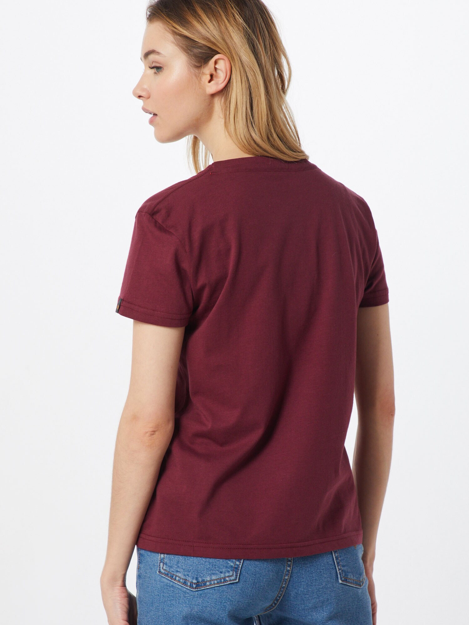 ALPHA INDUSTRIES Majica 'New Basic T Wmn' burgund - Pepit.si