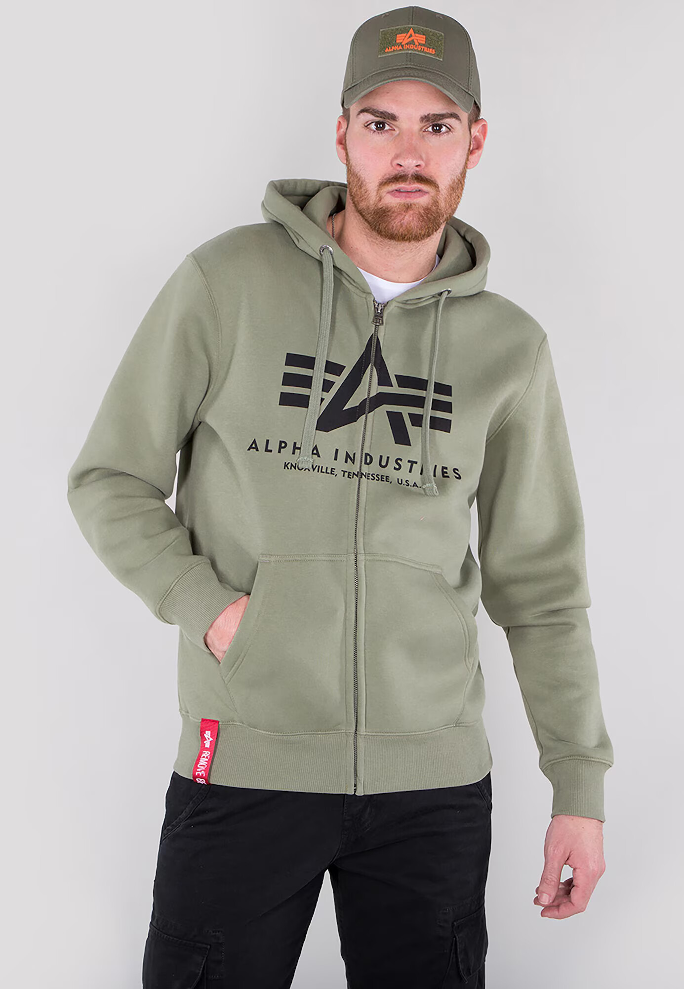 ALPHA INDUSTRIES Jopa na zadrgo oliva - Pepit.si