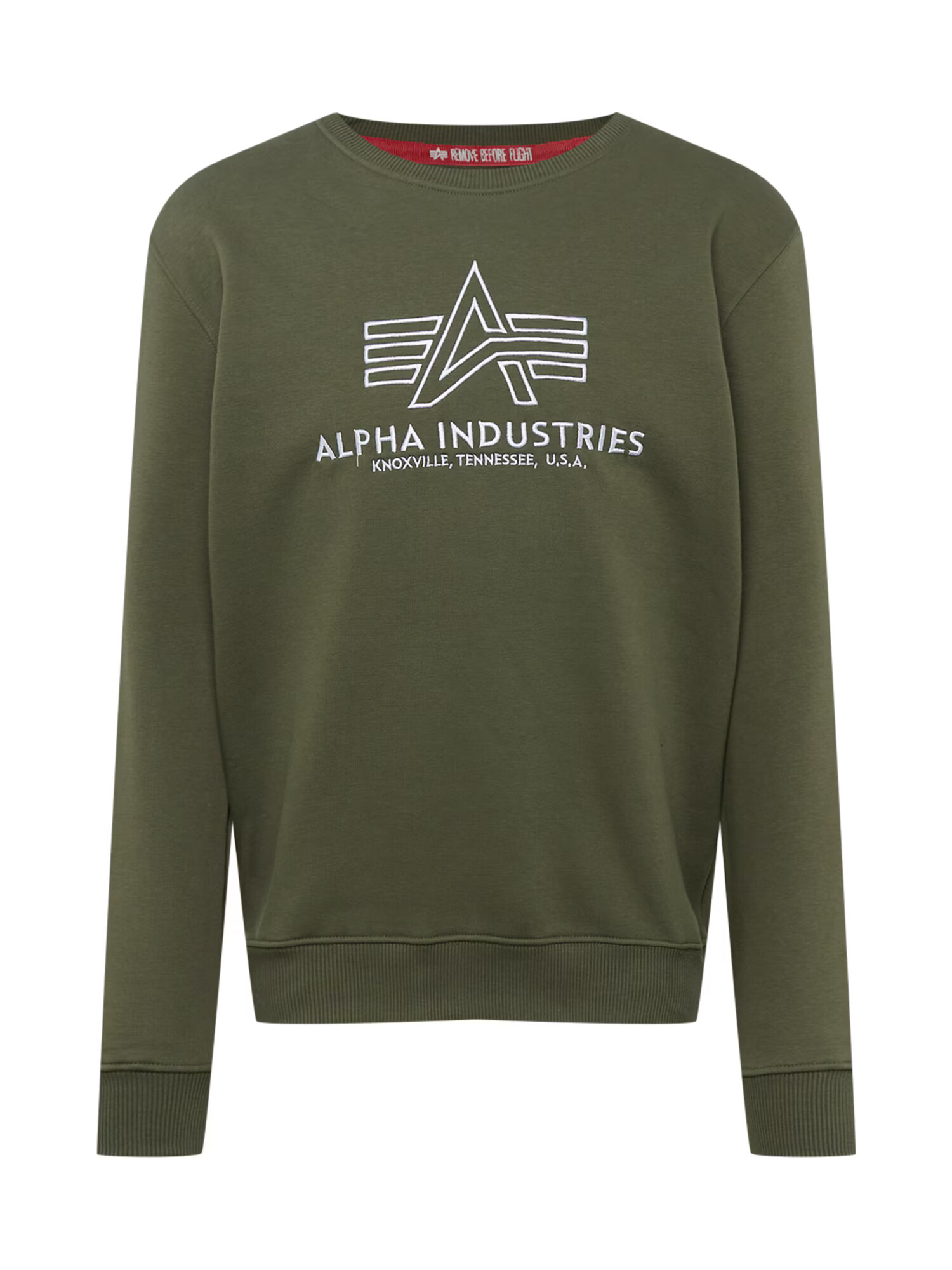 ALPHA INDUSTRIES Majica oliva / bela - Pepit.si