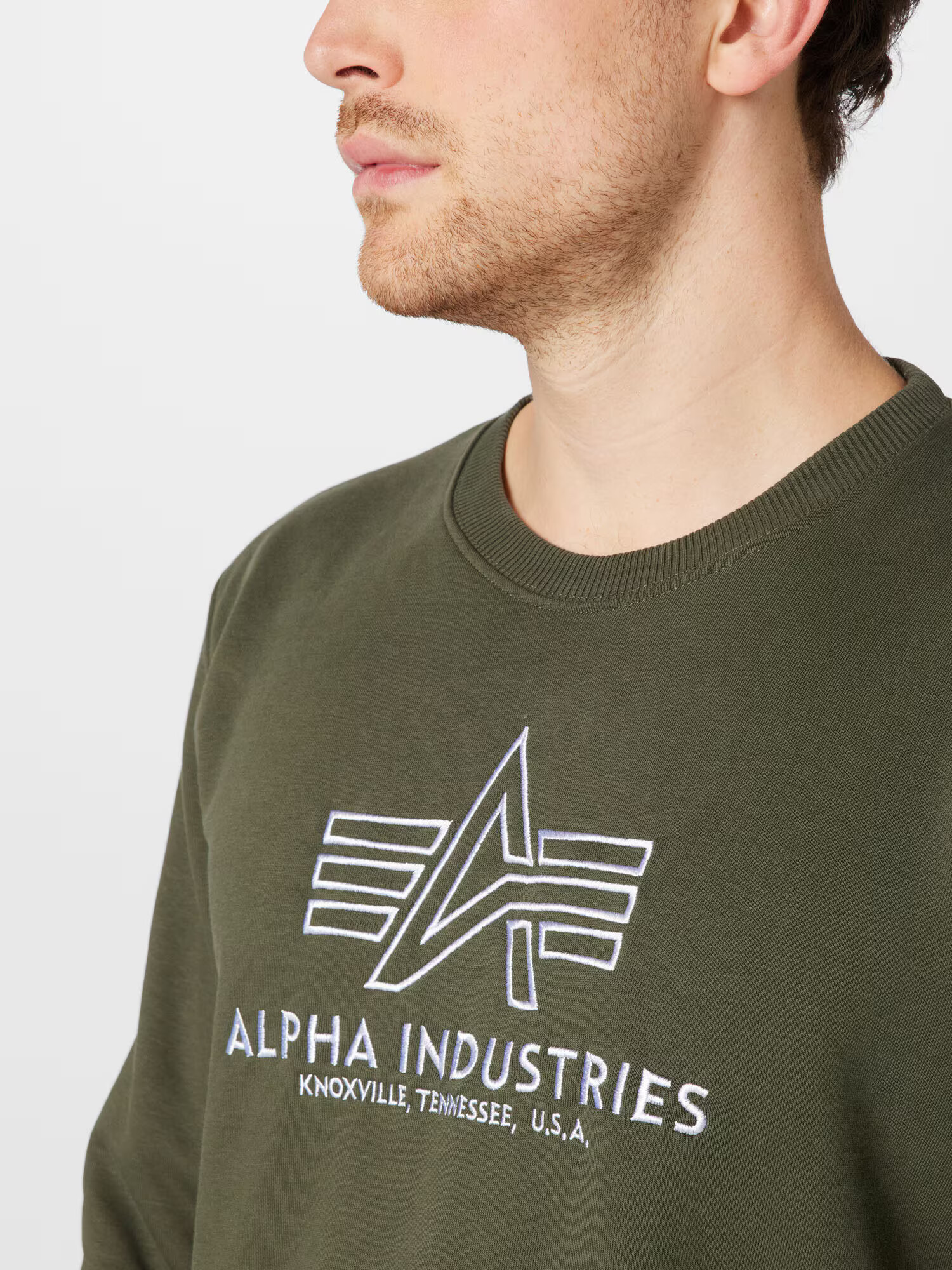 ALPHA INDUSTRIES Majica oliva / bela - Pepit.si