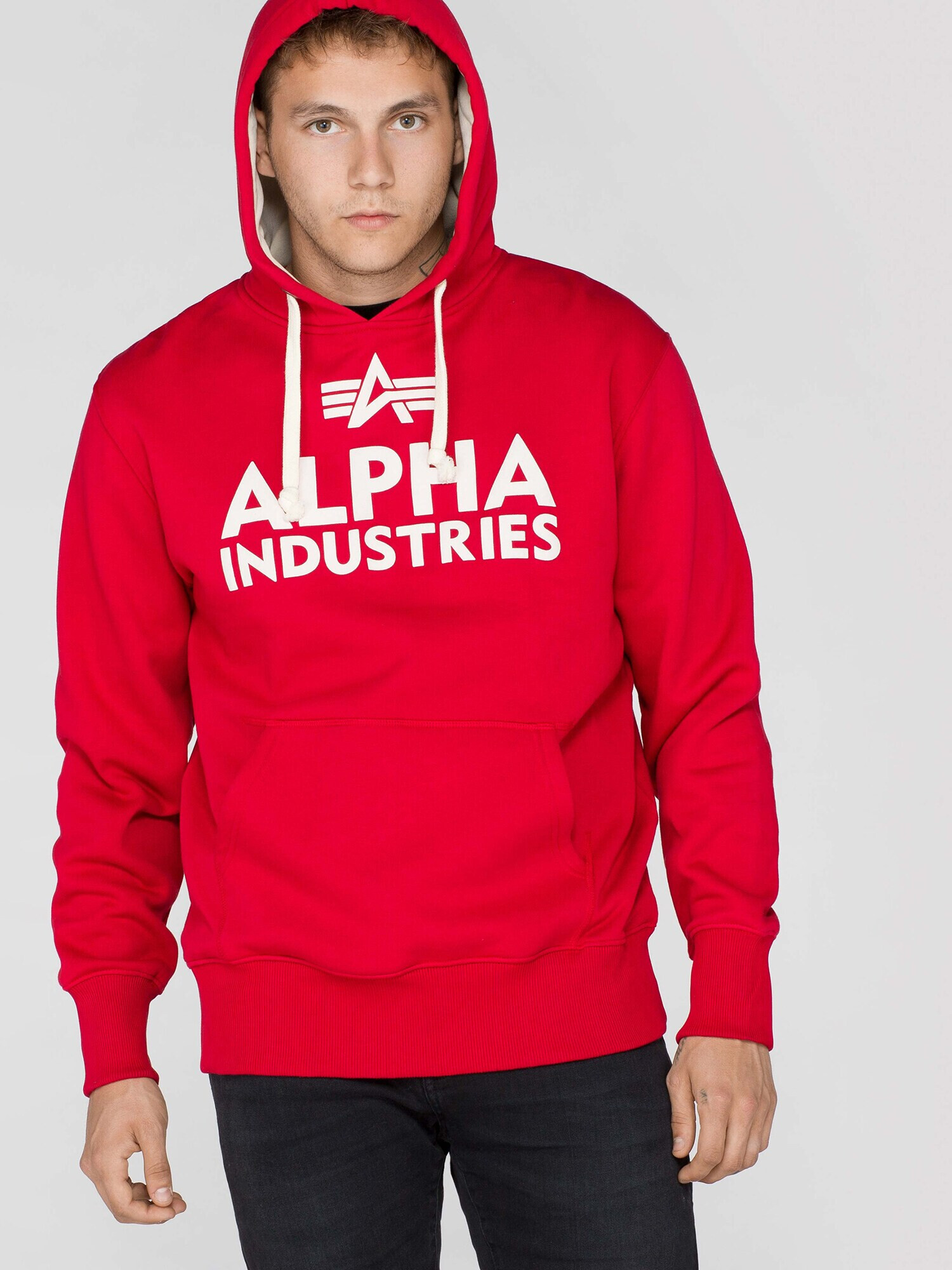 ALPHA INDUSTRIES Majica rdeča / bela - Pepit.si