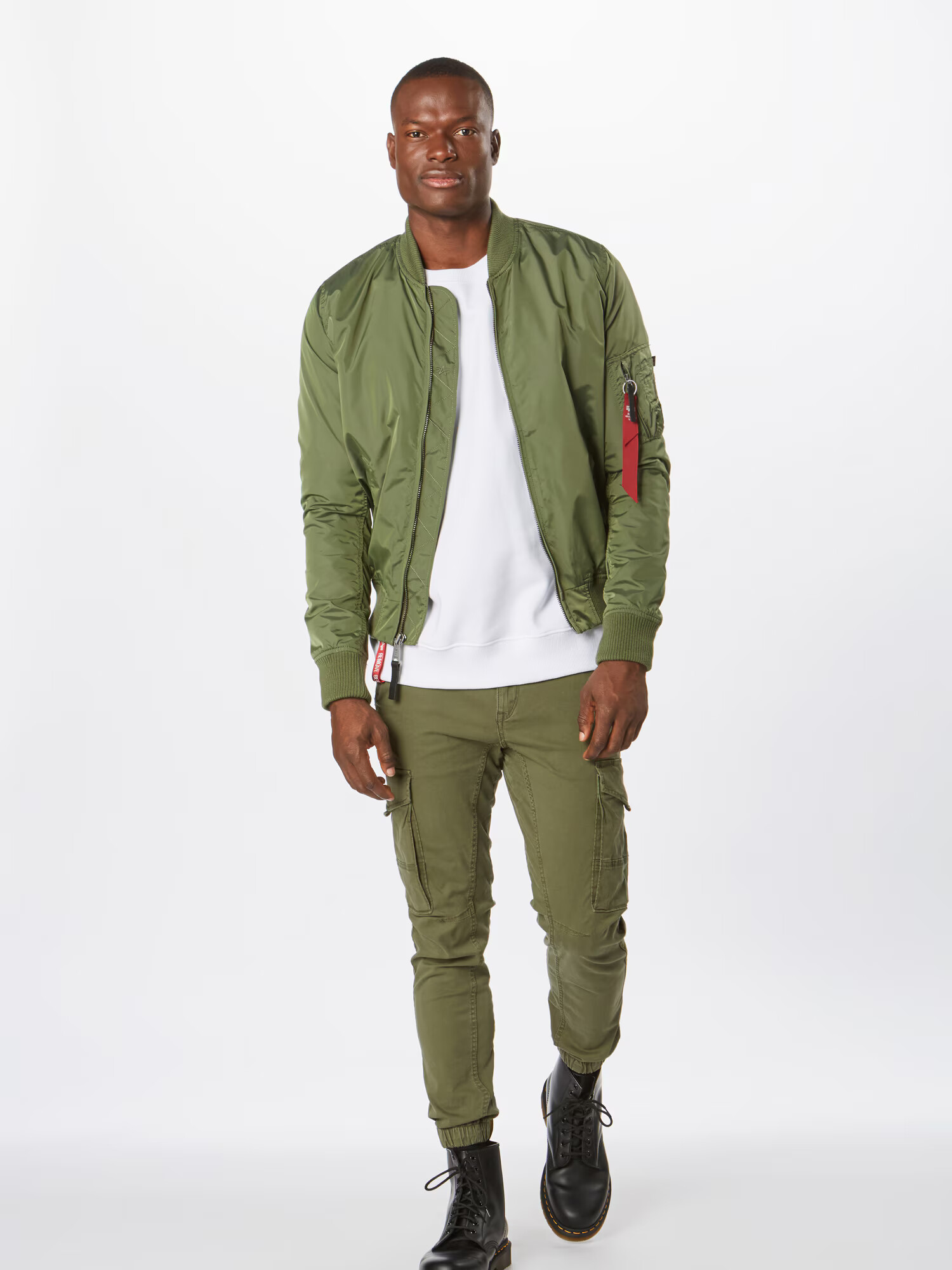 ALPHA INDUSTRIES Majica rdeča / črna / bela - Pepit.si