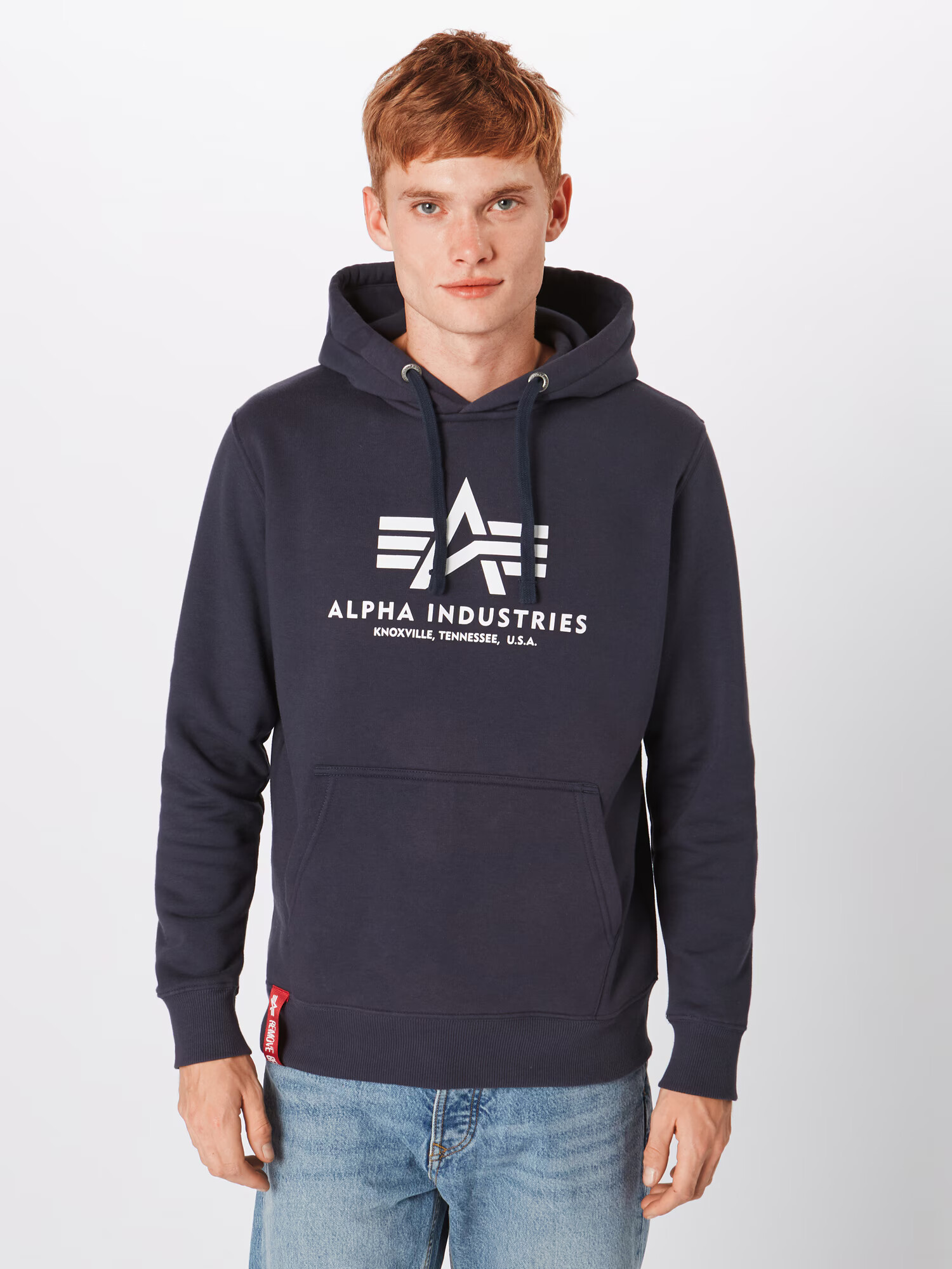 ALPHA INDUSTRIES Majica marine / rdeča / naravno bela - Pepit.si