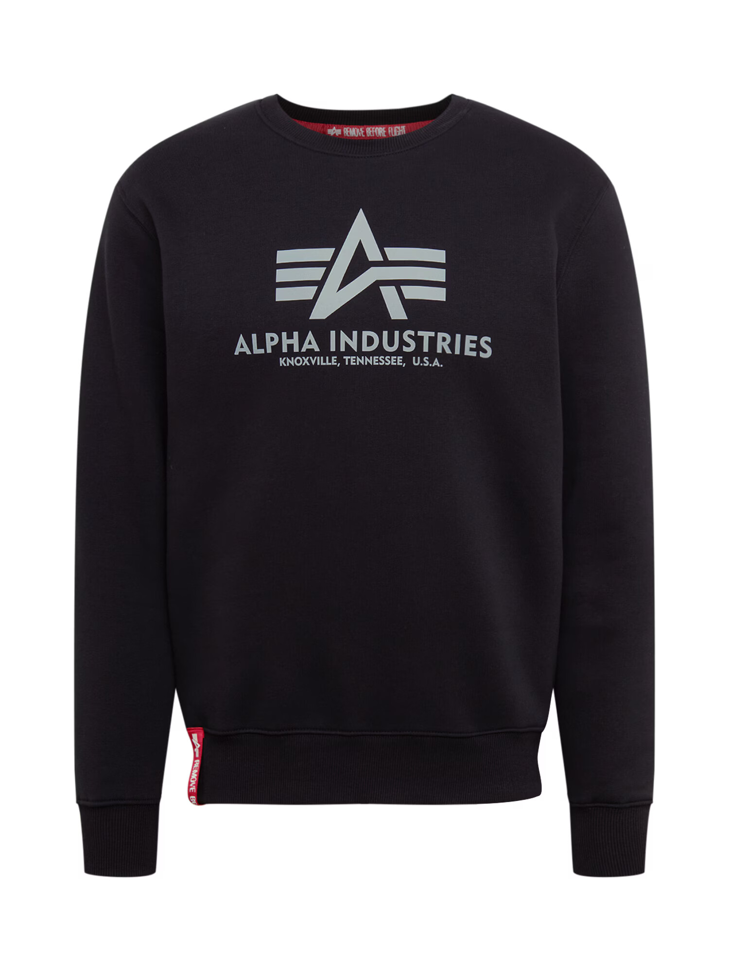 ALPHA INDUSTRIES Majica 'Reflective Print' siva / črna - Pepit.si