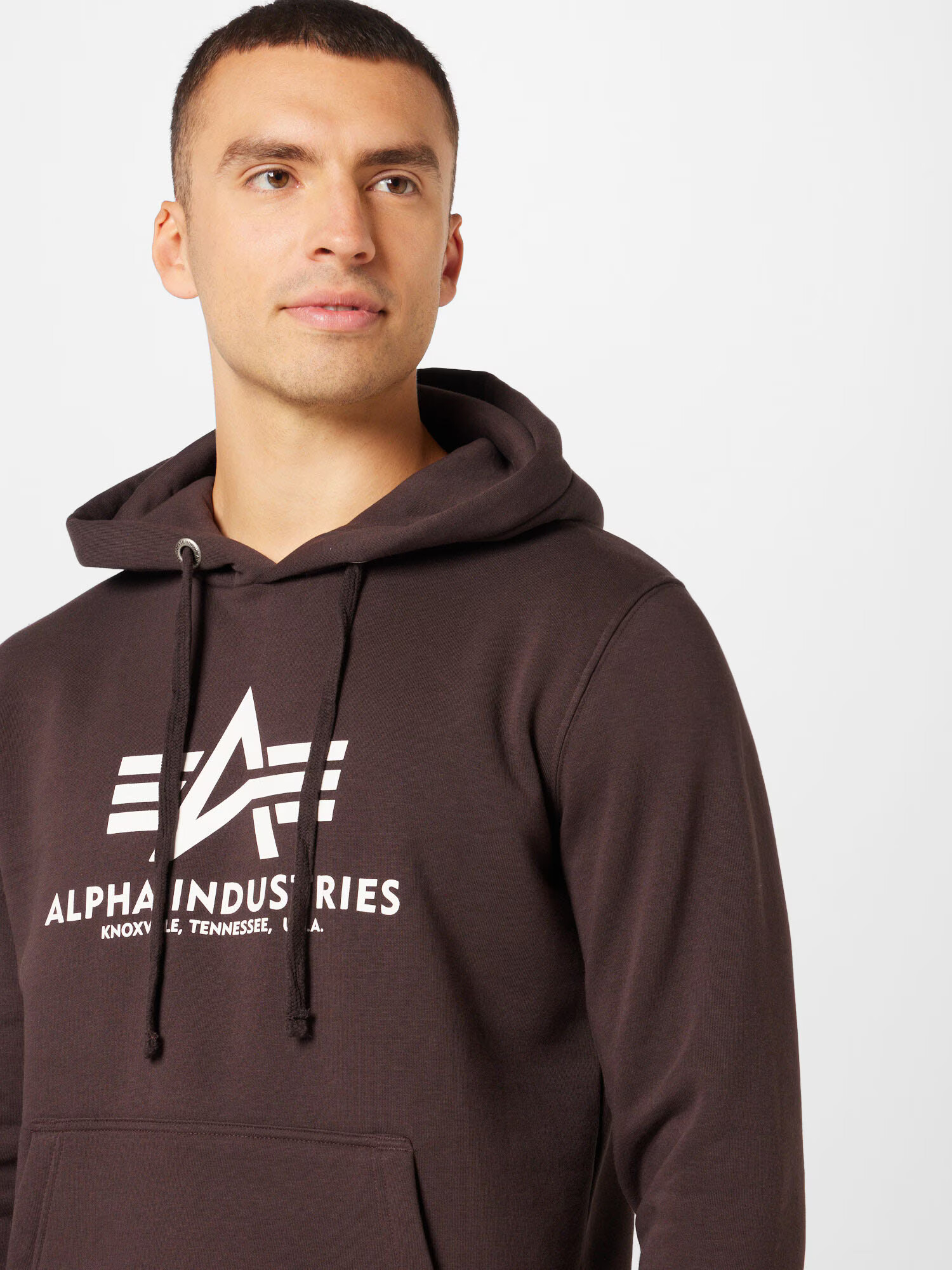 ALPHA INDUSTRIES Majica rjava / bela - Pepit.si