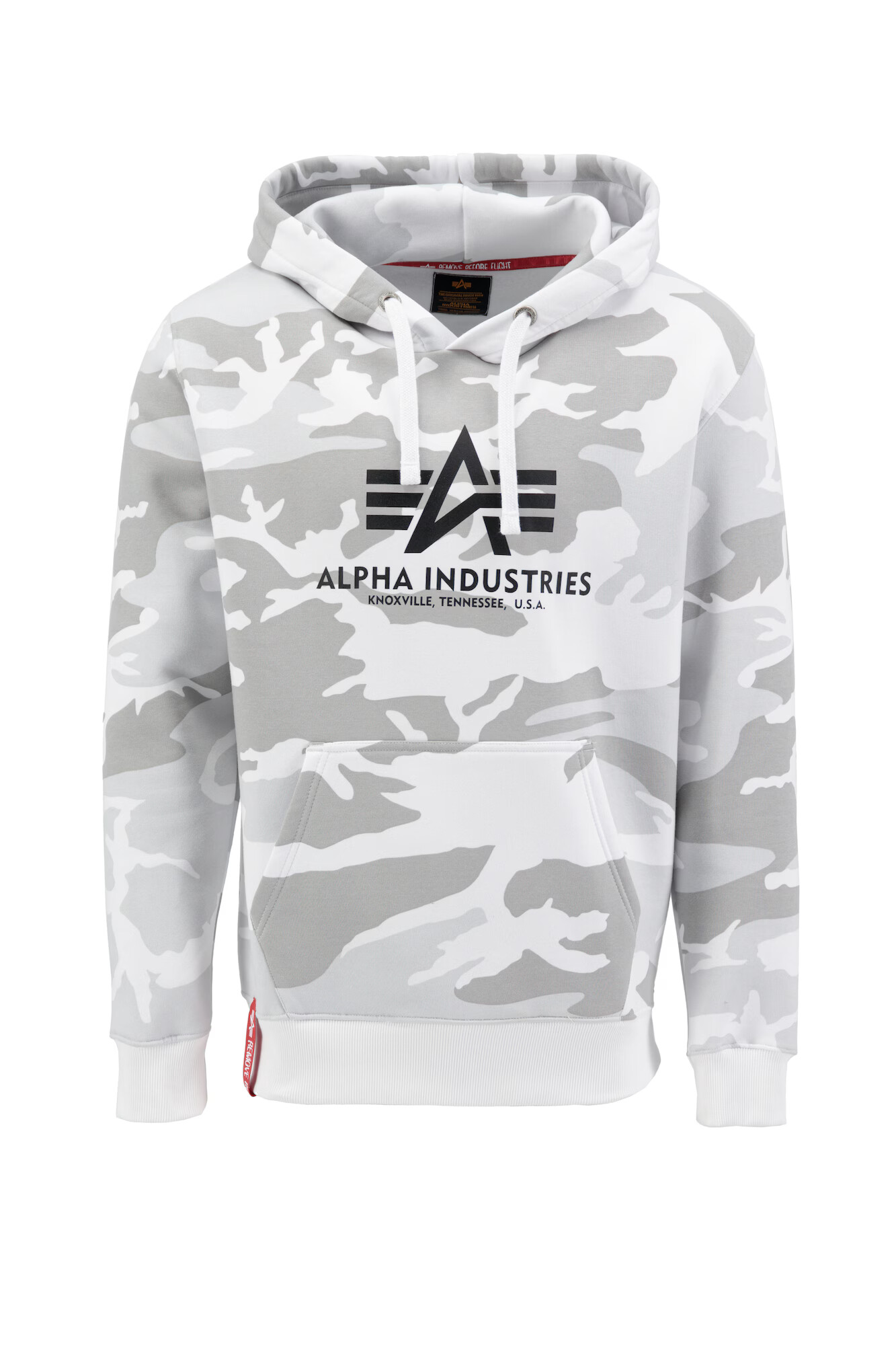 ALPHA INDUSTRIES Majica svetlo siva / rdeča / črna / bela - Pepit.si