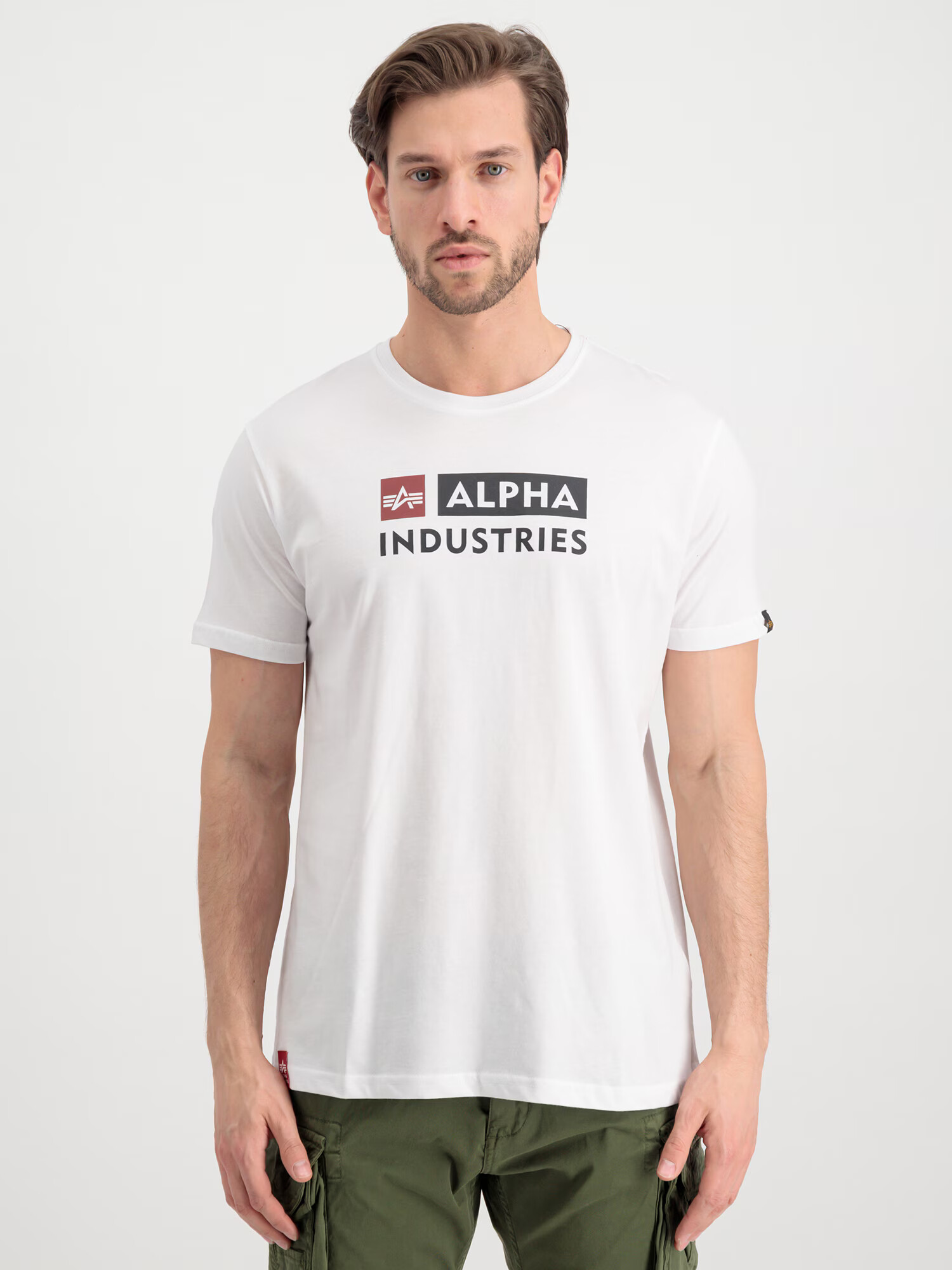 ALPHA INDUSTRIES Majica temno rjava / črna / bela - Pepit.si