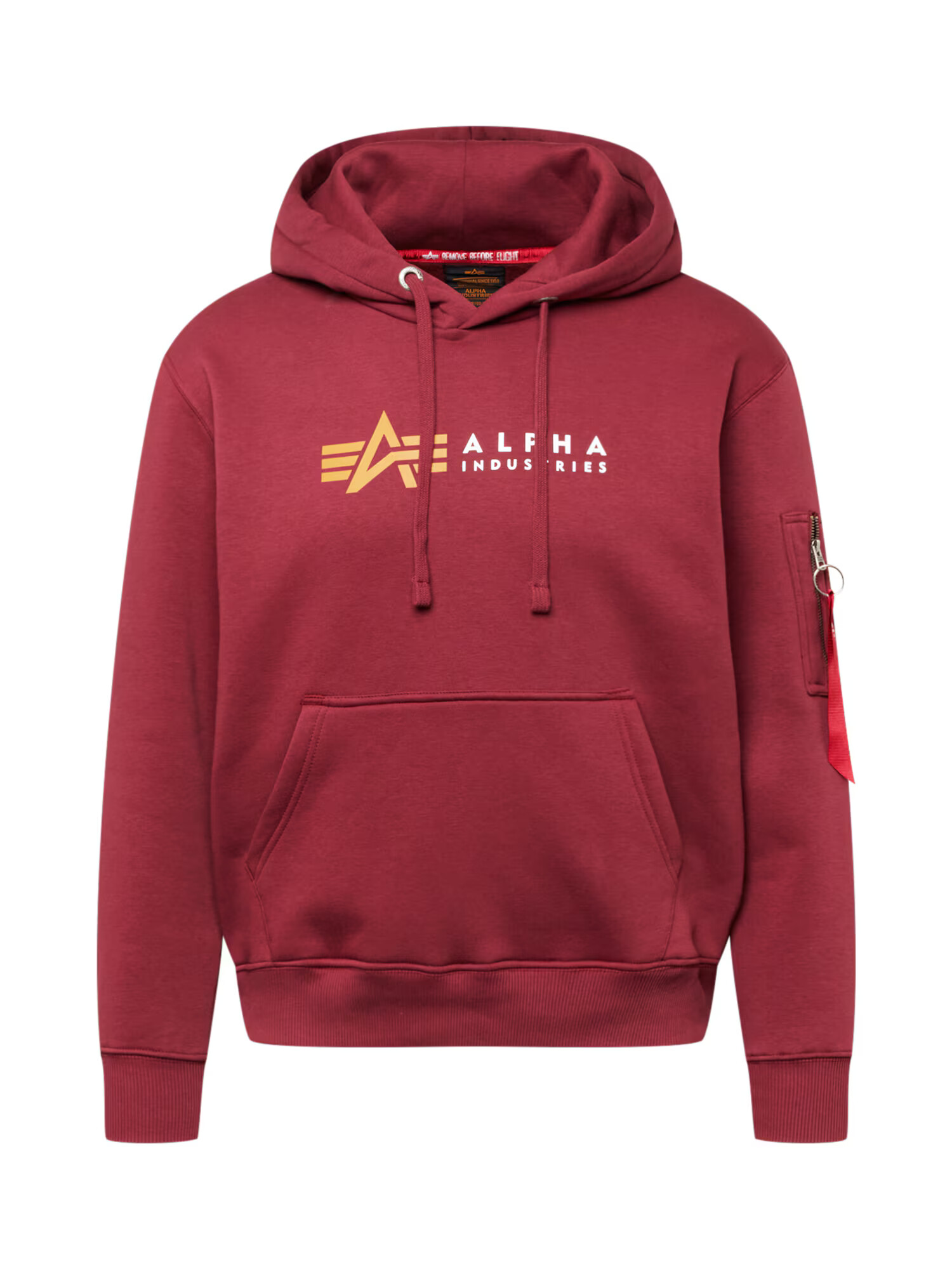 ALPHA INDUSTRIES Majica temno rumena / burgund / bela - Pepit.si