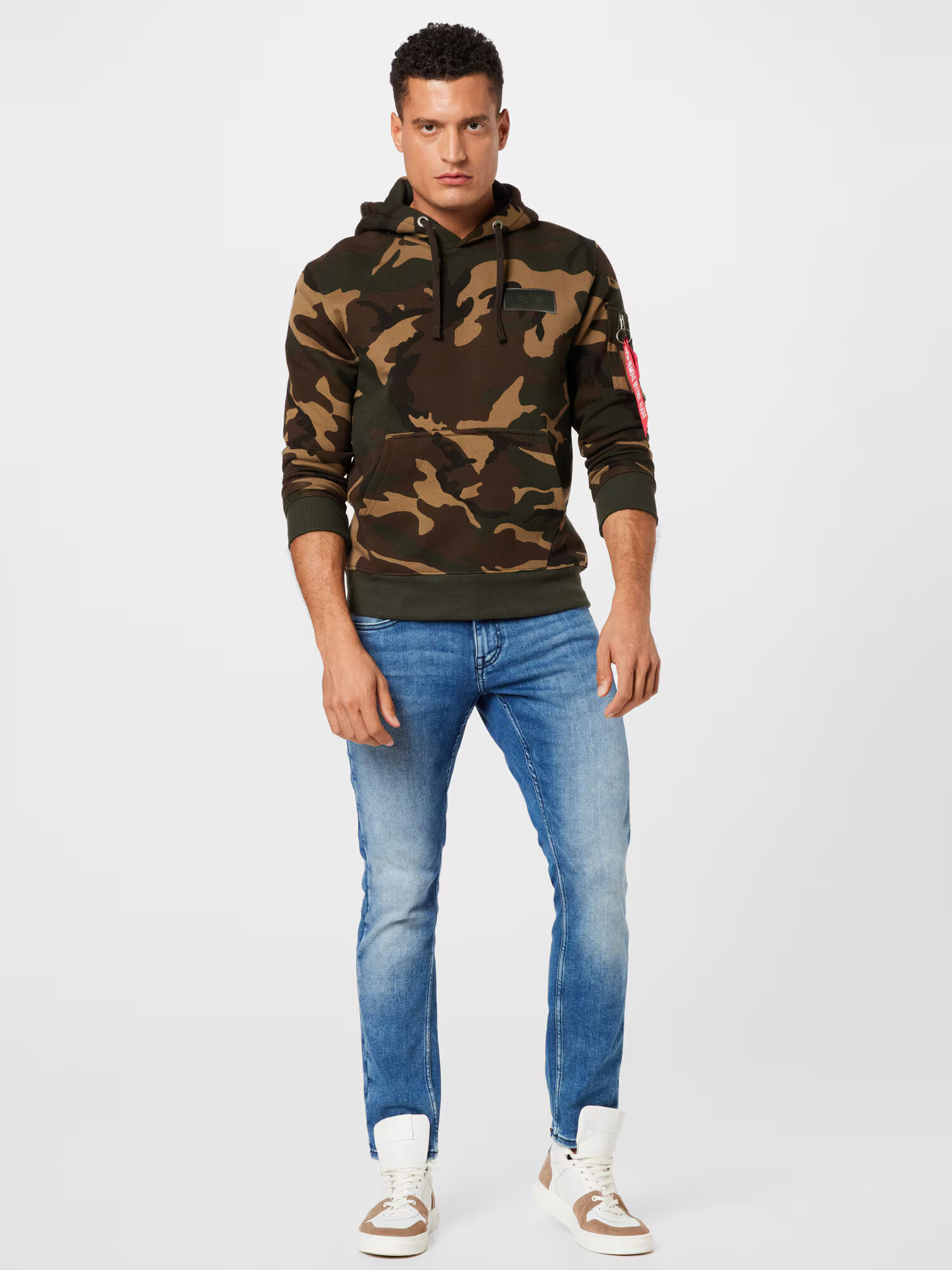 ALPHA INDUSTRIES Majica čokolada / svetlo rjava / temno rjava / kaki / oranžna - Pepit.si