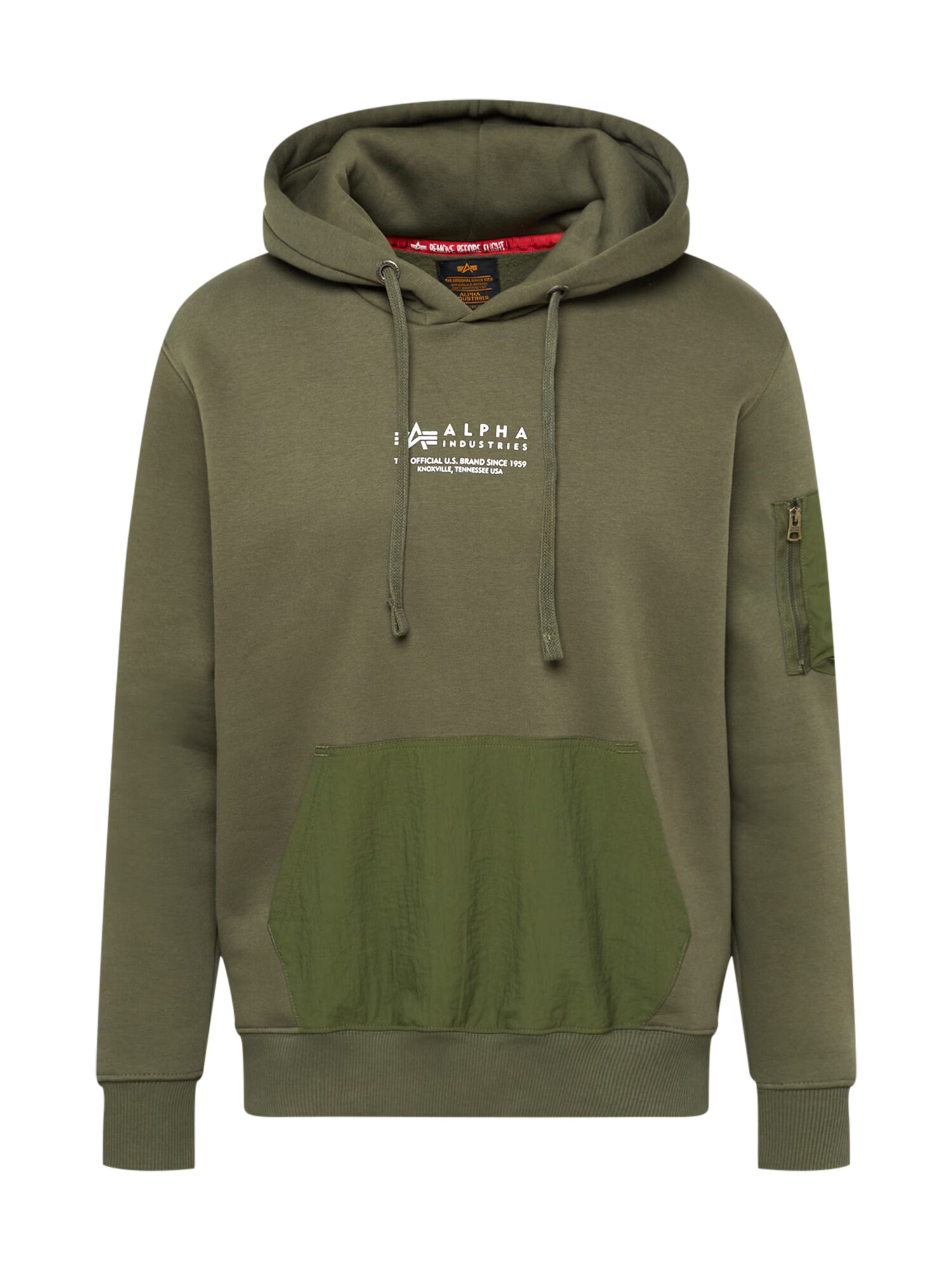 ALPHA INDUSTRIES Majica zelena / oliva / off-bela - Pepit.si