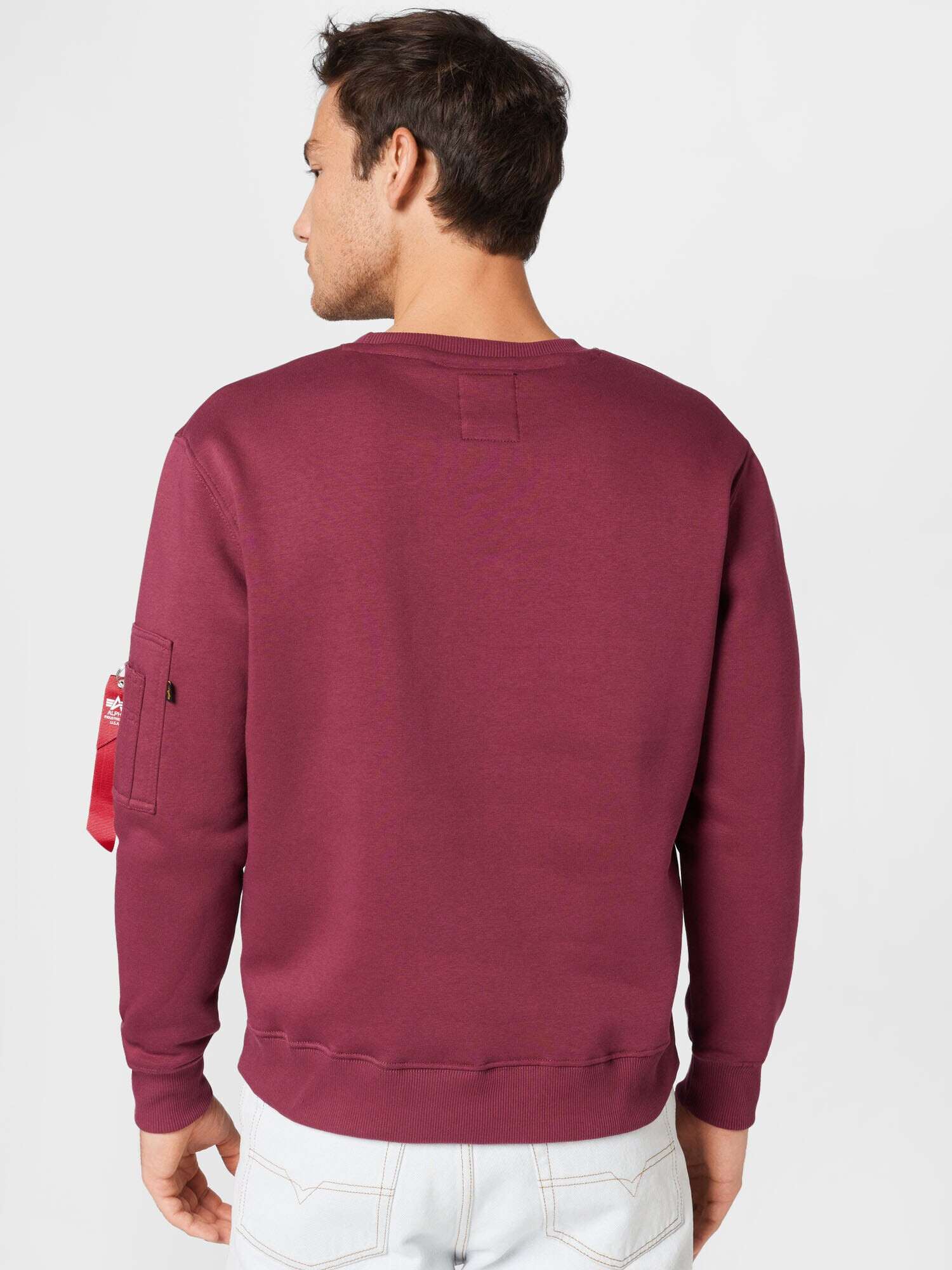 ALPHA INDUSTRIES Majica zlato-rumena / burgund / bela - Pepit.si