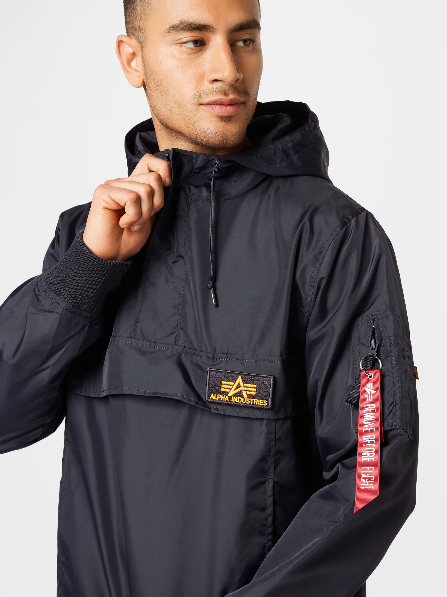 ALPHA INDUSTRIES Prehodna jakna antracit / oranžna - Pepit.si