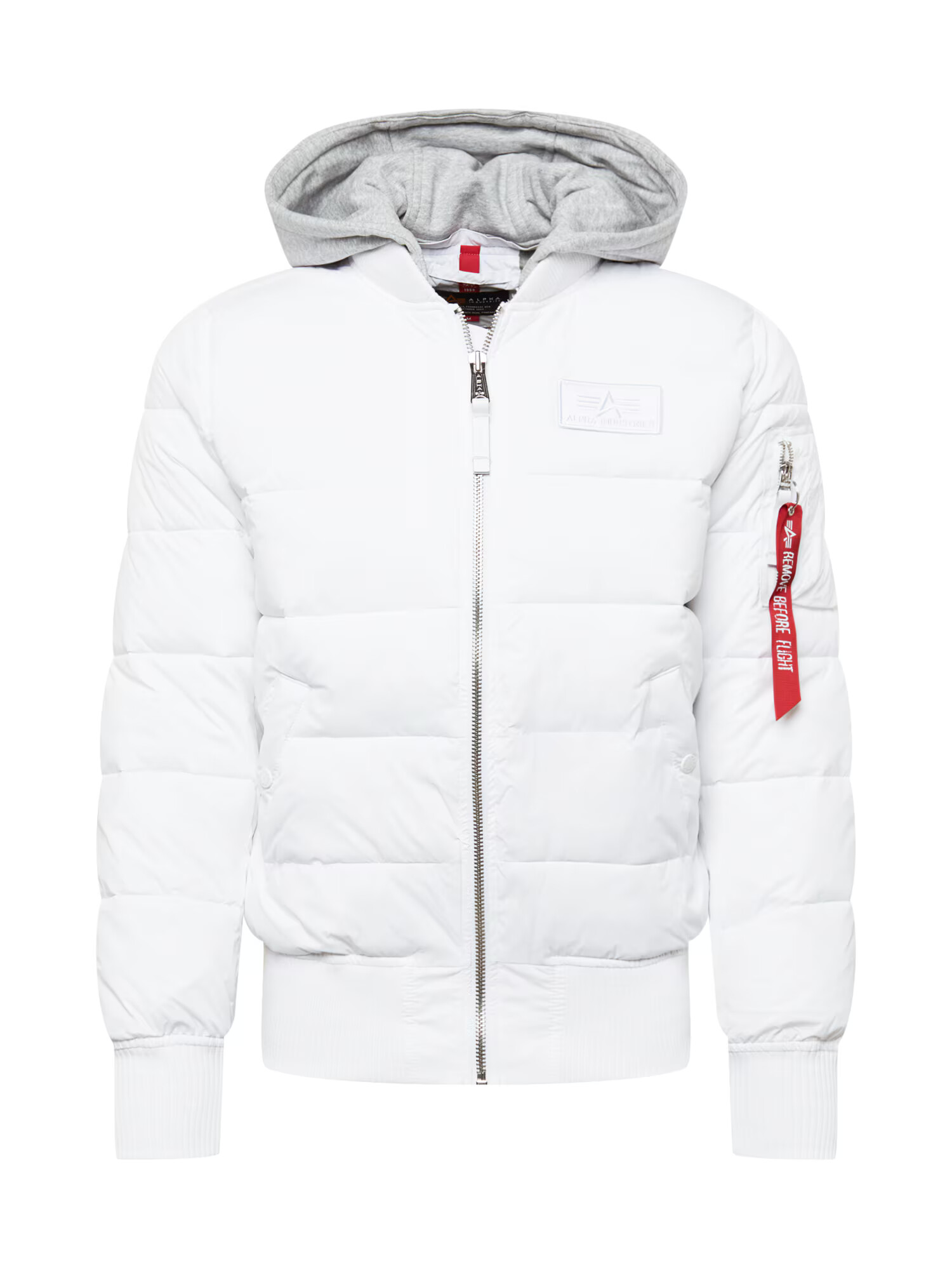 ALPHA INDUSTRIES Zimska jakna svetlo siva / črna / bela - Pepit.si