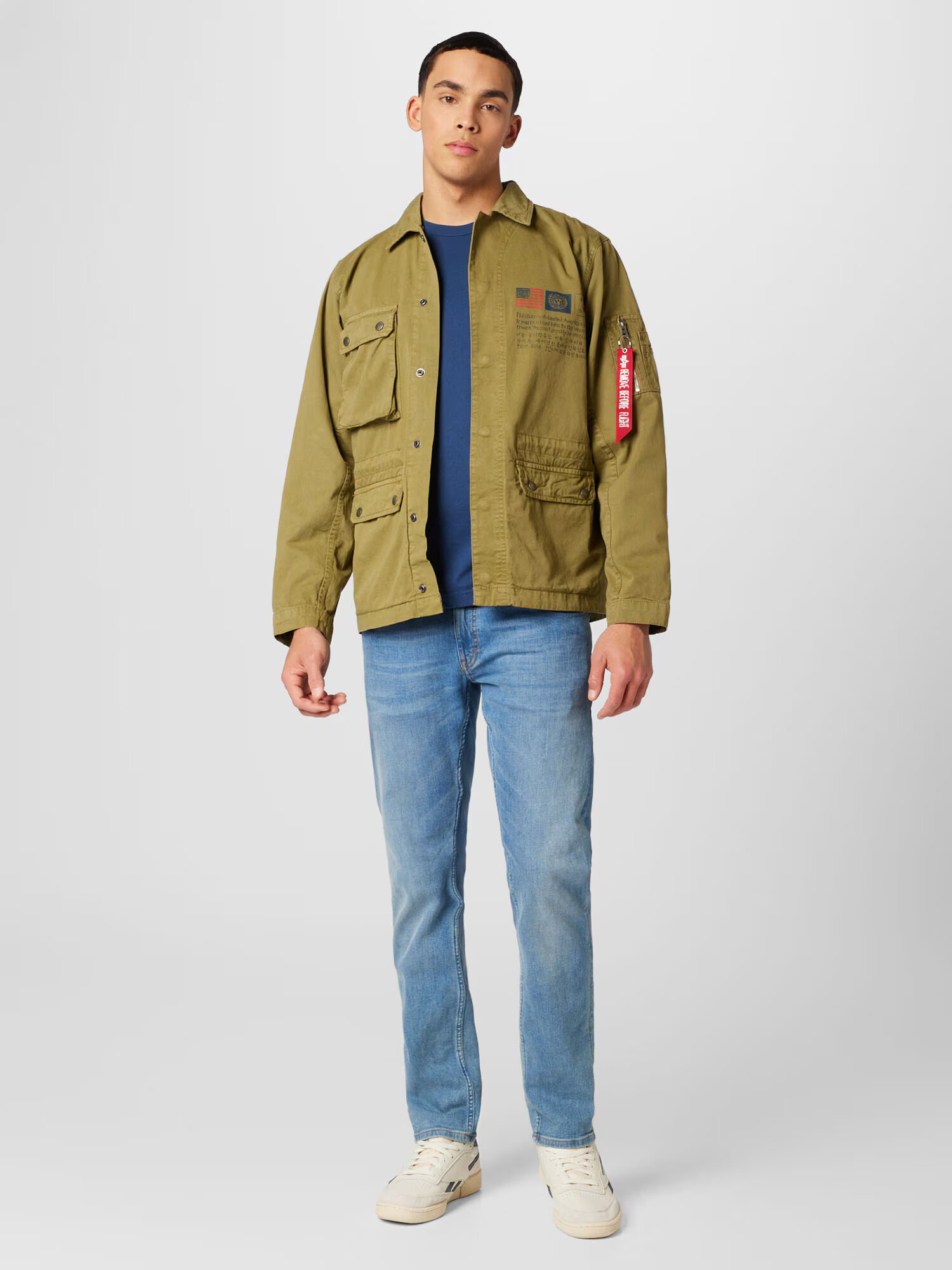 ALPHA INDUSTRIES Prehodna jakna encijan / oliva / oranžna / živo rdeča - Pepit.si