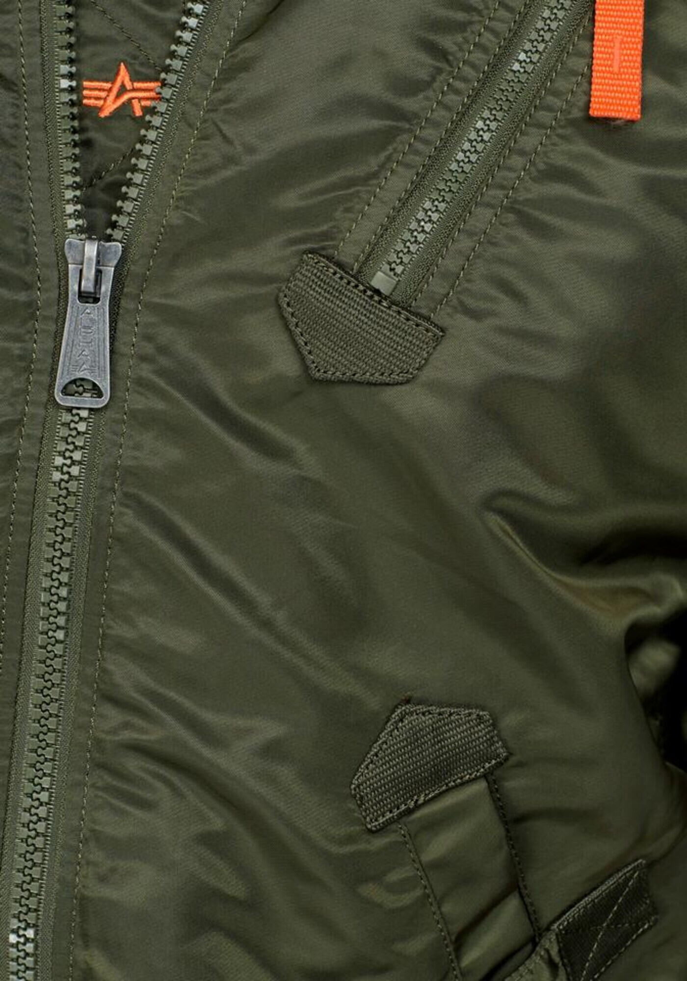 ALPHA INDUSTRIES Prehodna jakna 'Falcon II' temno zelena / oranžna - Pepit.si