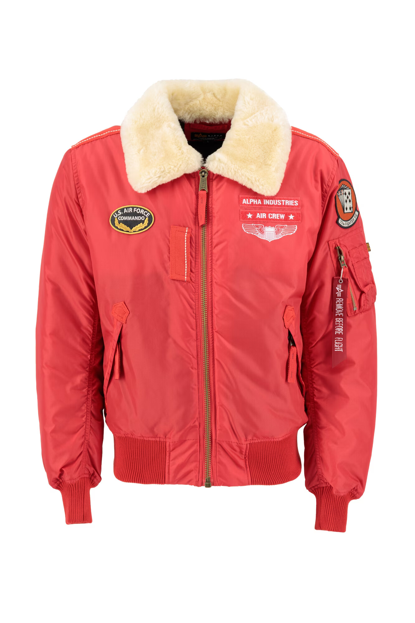 ALPHA INDUSTRIES Zimska jakna 'Injector III Air Force' mešane barve / rdeča - Pepit.si