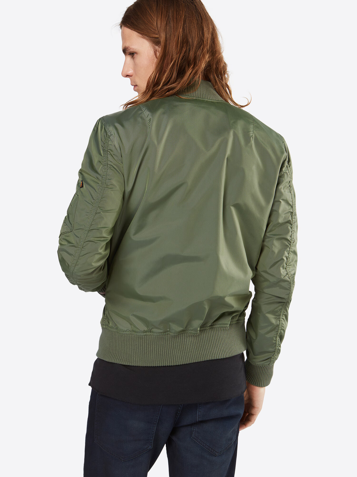 ALPHA INDUSTRIES Prehodna jakna kaki / rdeča / bela - Pepit.si