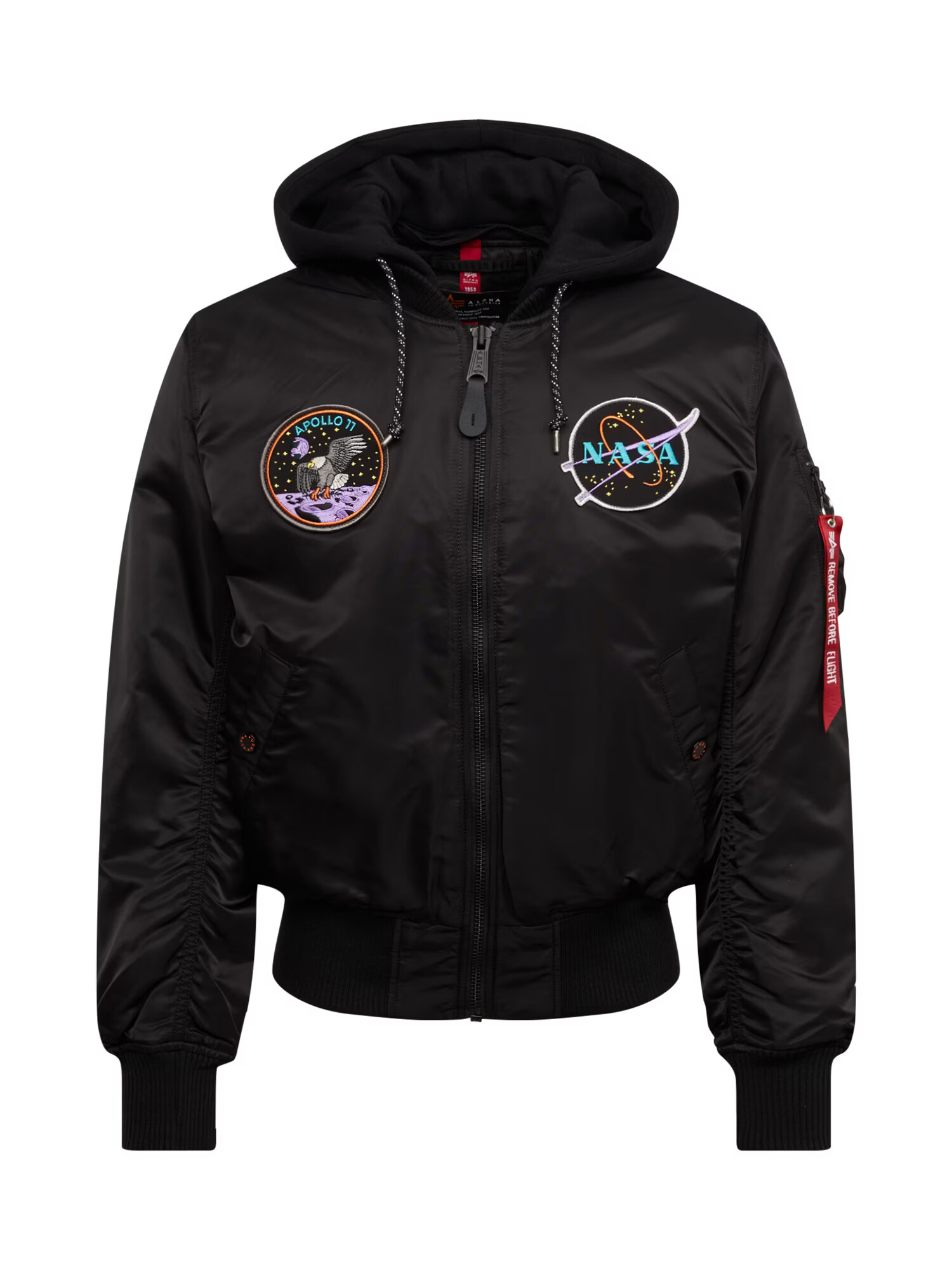 ALPHA INDUSTRIES Prehodna jakna lila / rdeča / črna / bela - Pepit.si