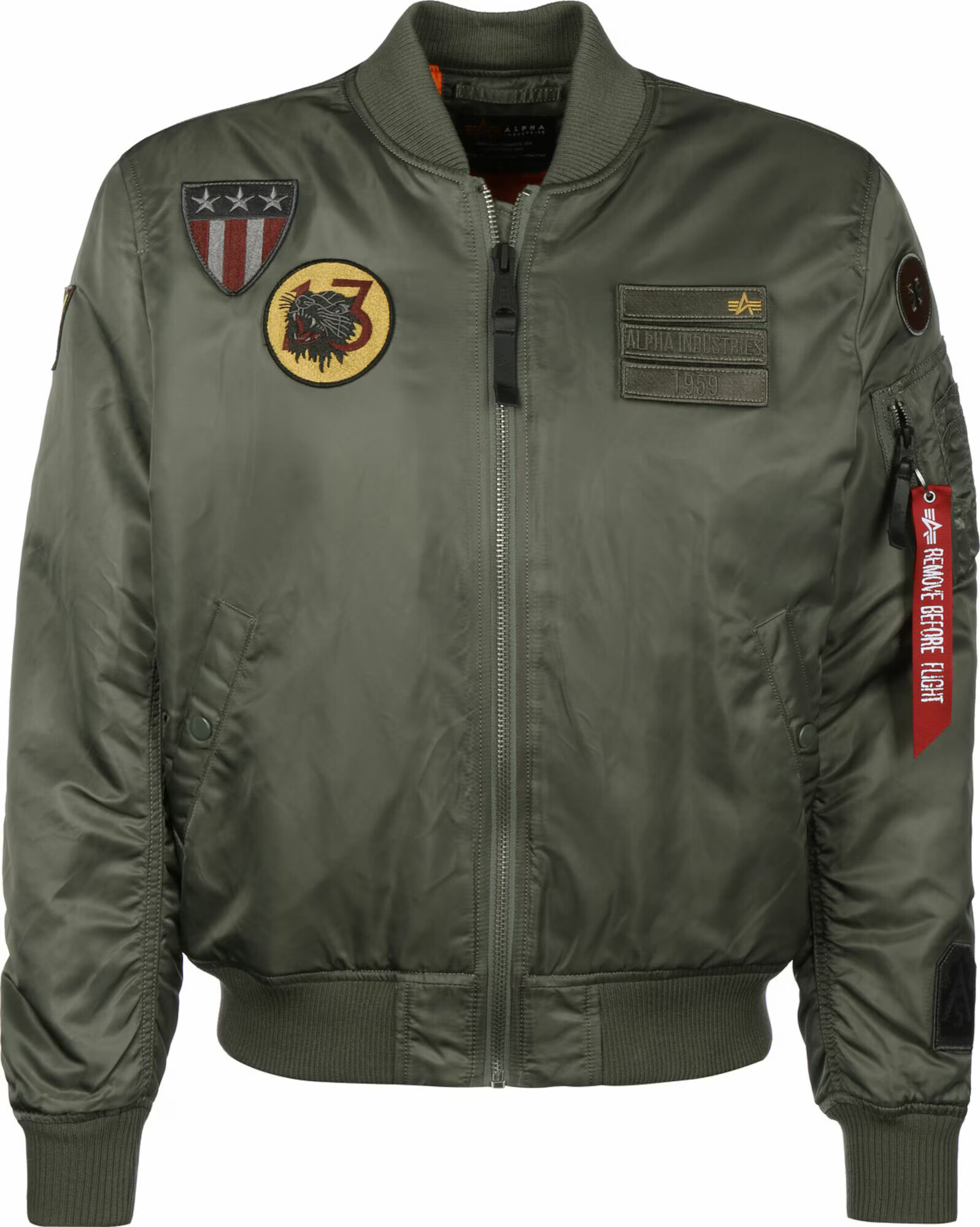 ALPHA INDUSTRIES Prehodna jakna ' MA-1 Air Force ' mešane barve / oranžna - Pepit.si