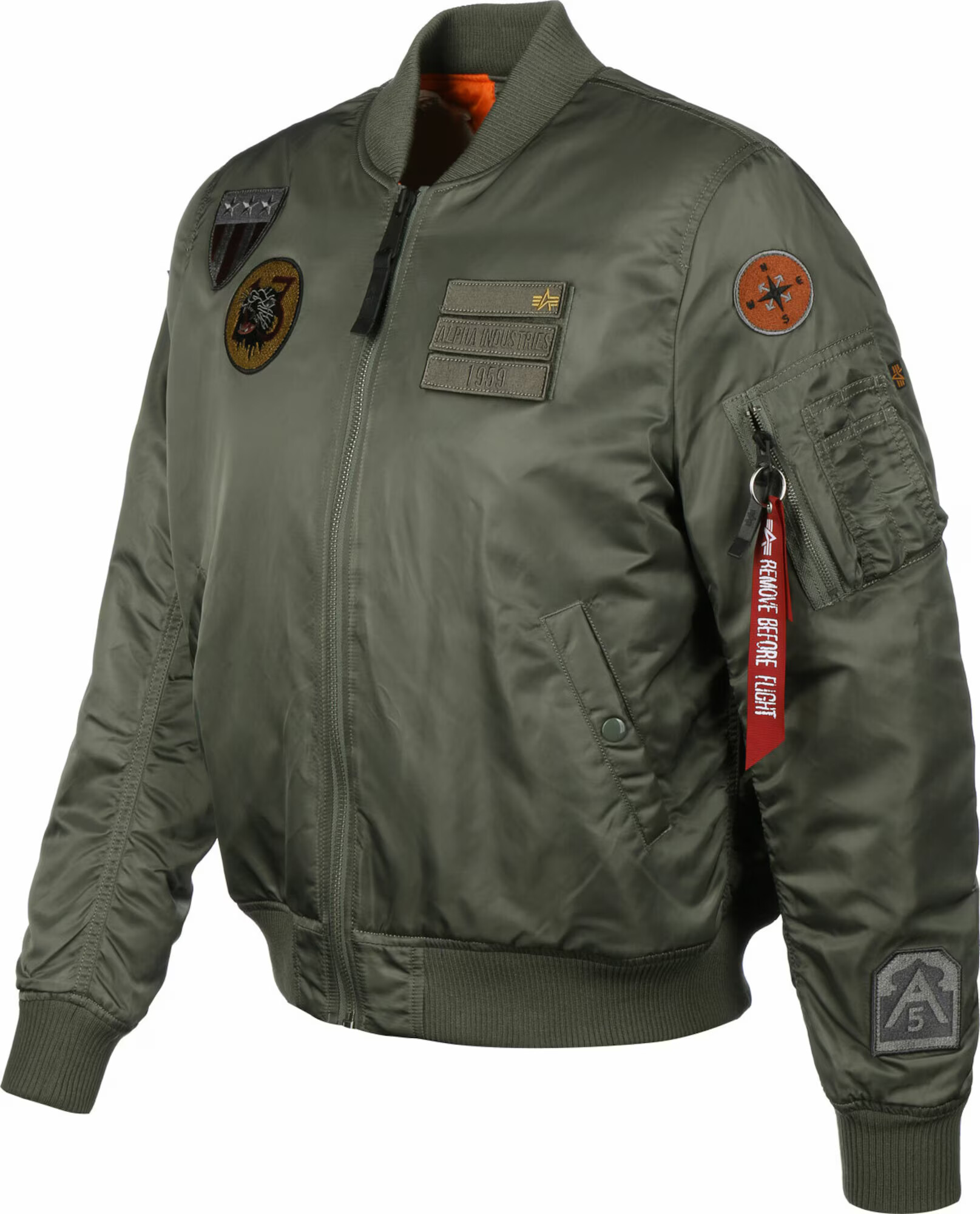 ALPHA INDUSTRIES Prehodna jakna ' MA-1 Air Force ' mešane barve / oranžna - Pepit.si