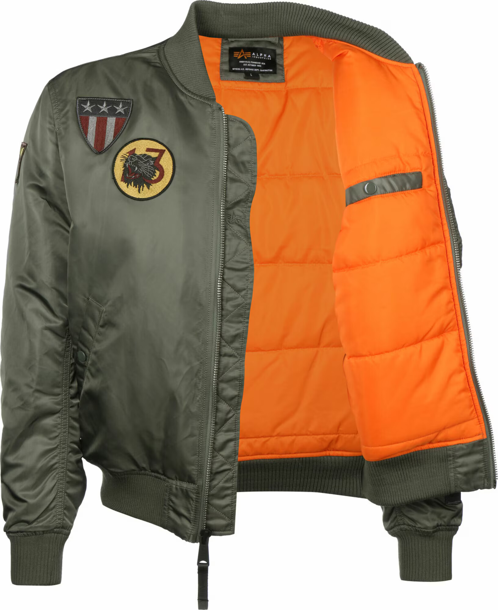 ALPHA INDUSTRIES Prehodna jakna ' MA-1 Air Force ' mešane barve / oranžna - Pepit.si