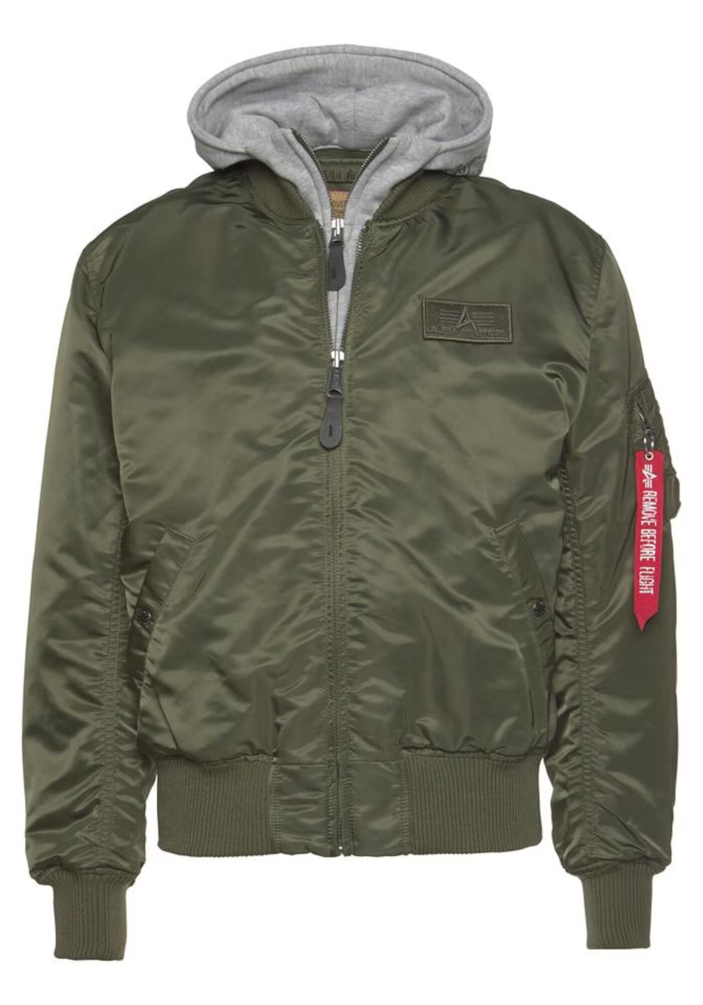 ALPHA INDUSTRIES Prehodna jakna 'MA-1 D-Tec' pegasto siva / oliva - Pepit.si