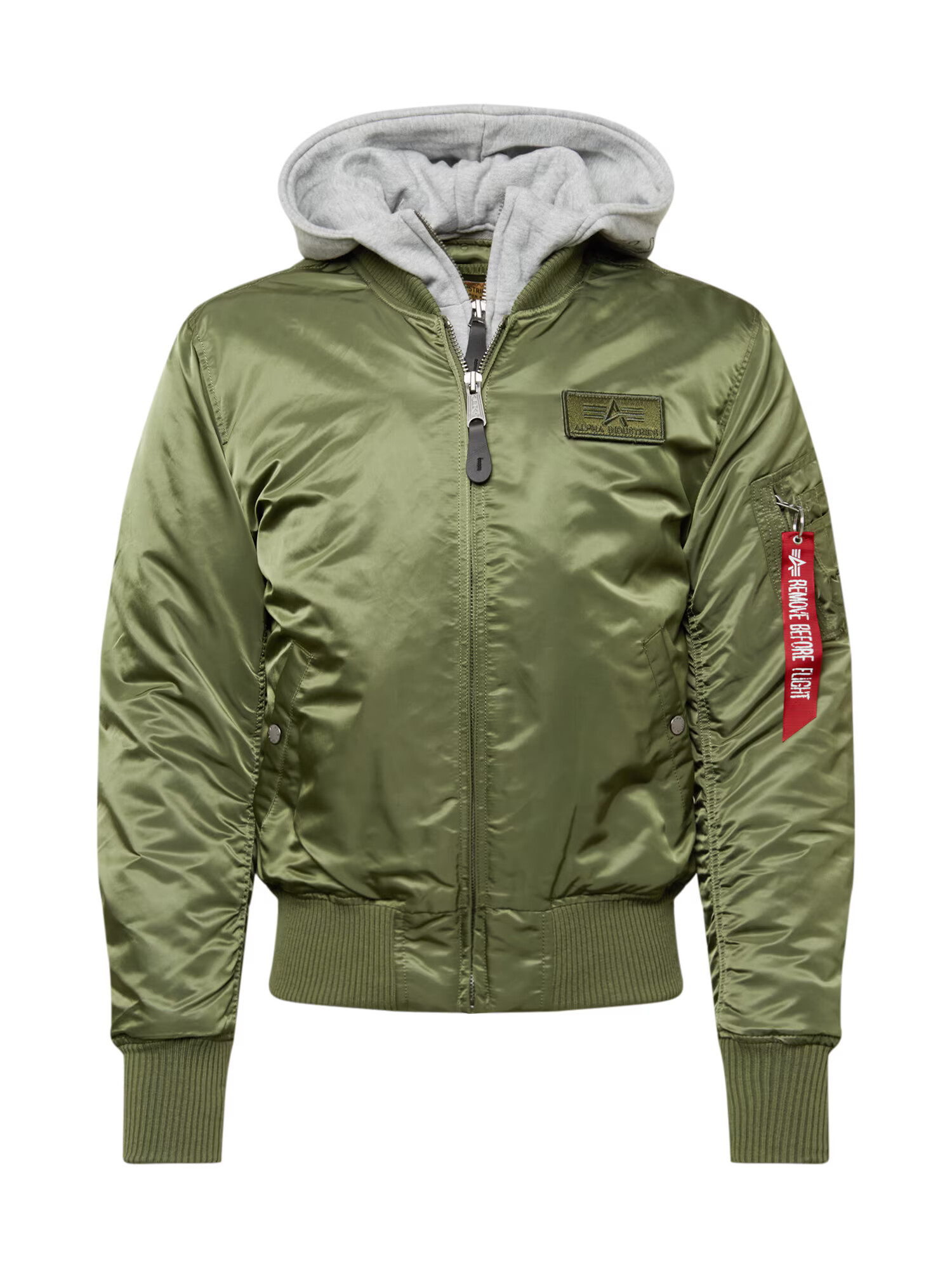 ALPHA INDUSTRIES Prehodna jakna 'MA-1 D-Tec' pegasto siva / zelena - Pepit.si