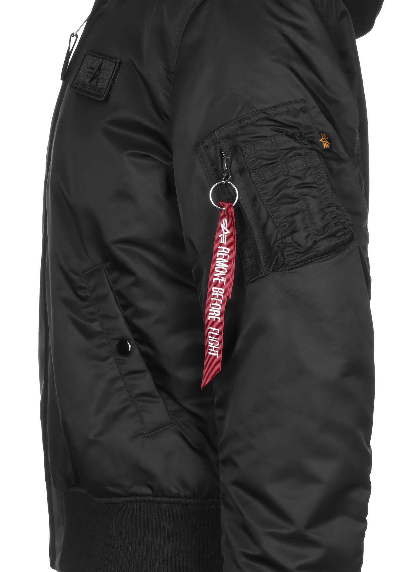 ALPHA INDUSTRIES Prehodna jakna 'MA-1 D-Tec SE' rdeča / črna / bela - Pepit.si