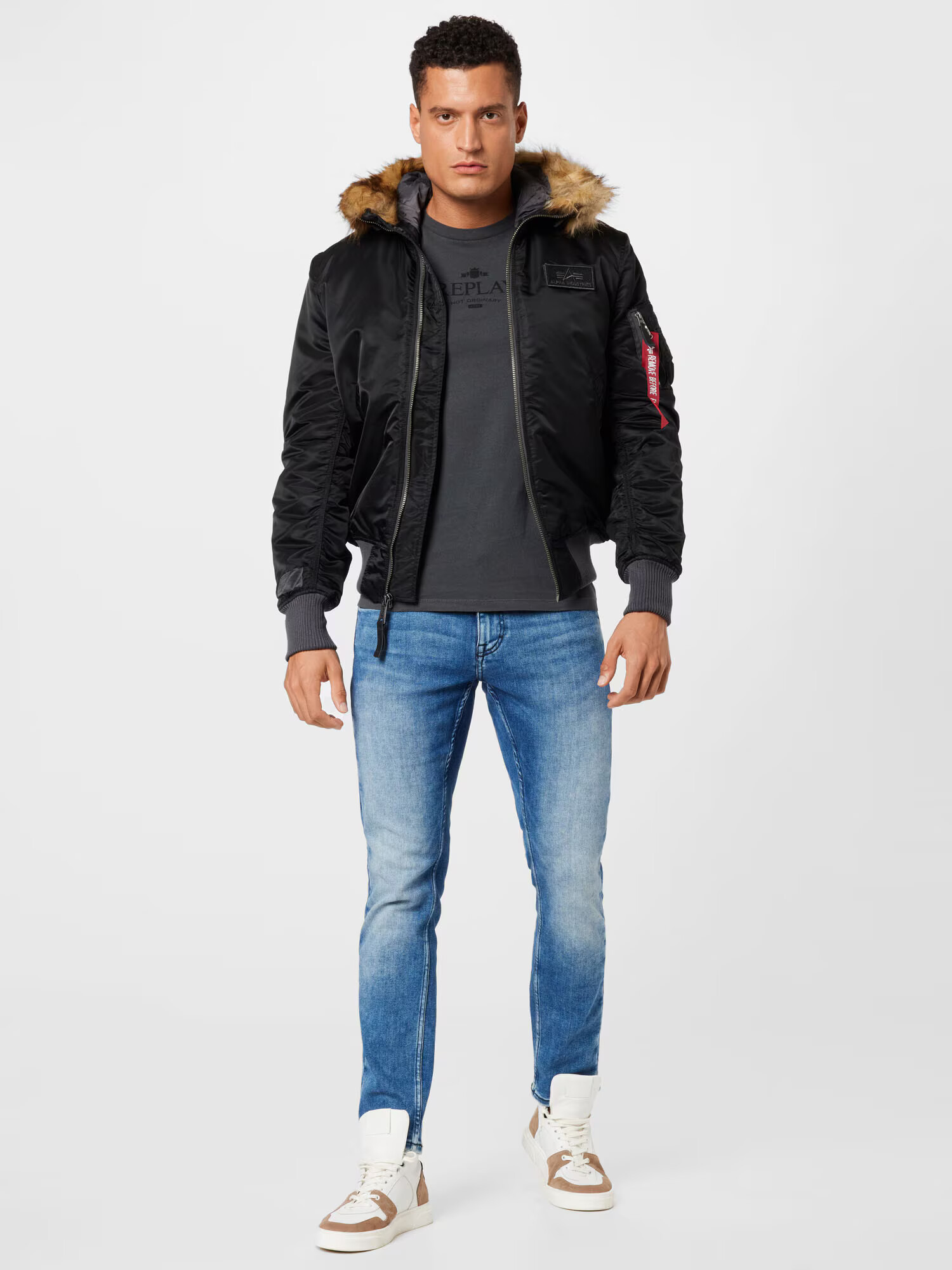 ALPHA INDUSTRIES Prehodna jakna črna - Pepit.si