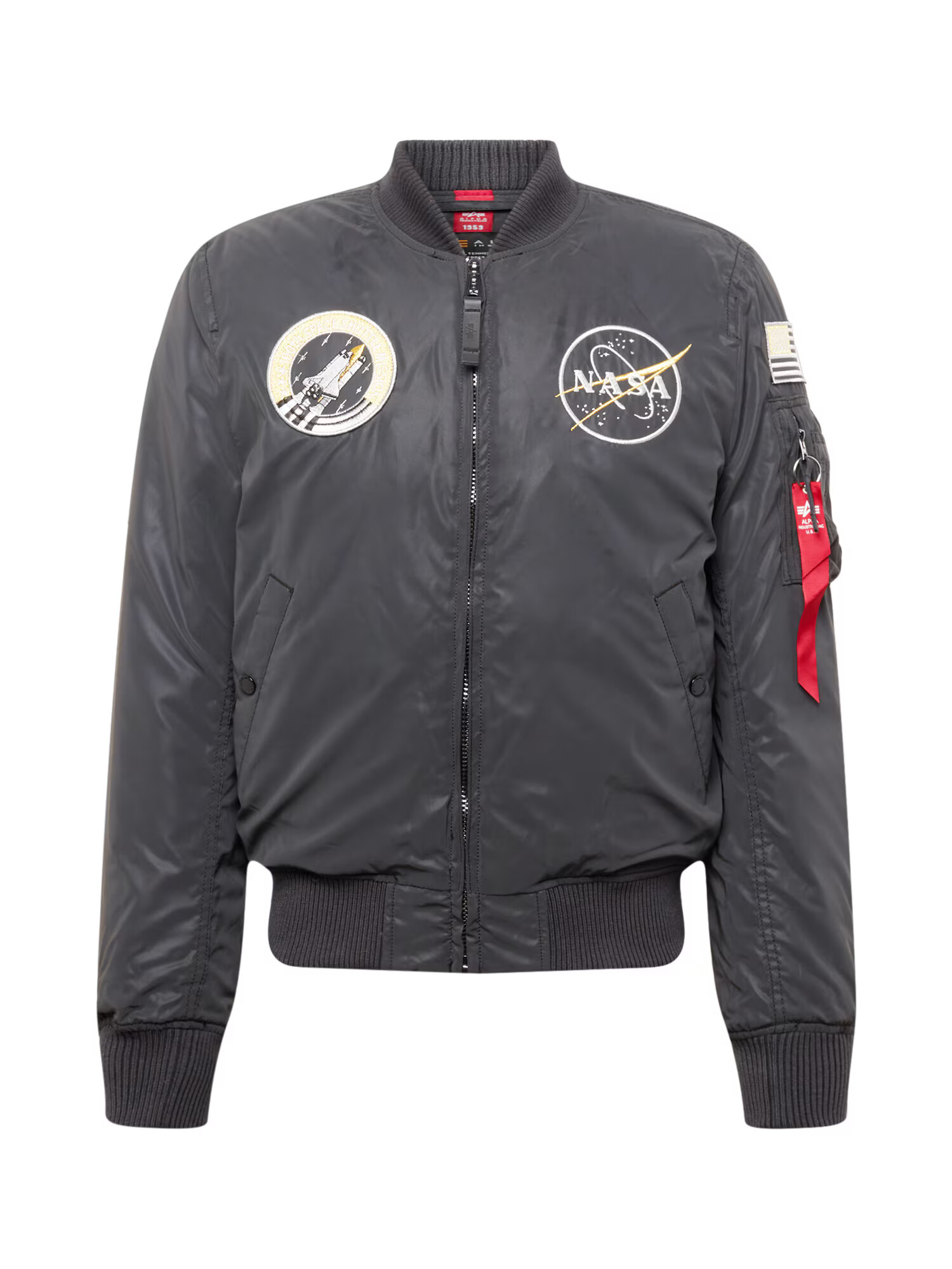 ALPHA INDUSTRIES Prehodna jakna 'MA-1 NASA Reflective' črna / mešane barve - Pepit.si