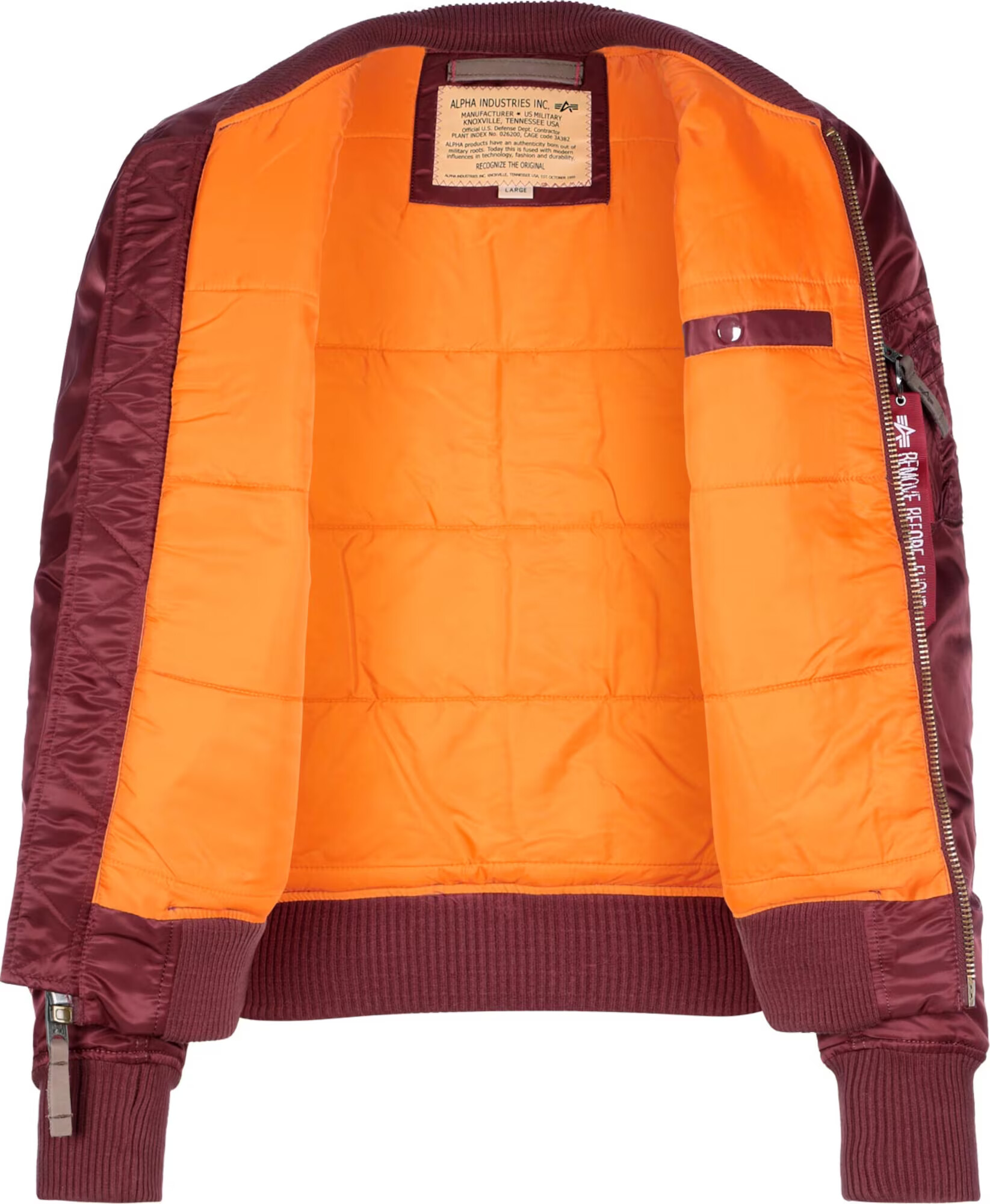 ALPHA INDUSTRIES Prehodna jakna 'MA-1 VF 59' burgund - Pepit.si