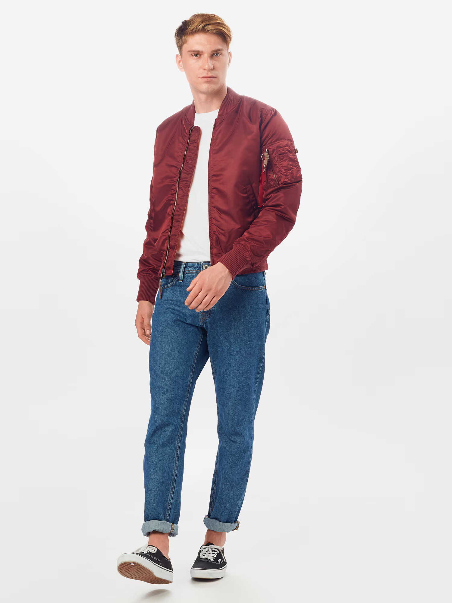 ALPHA INDUSTRIES Prehodna jakna 'MA-1 VF 59' burgund - Pepit.si