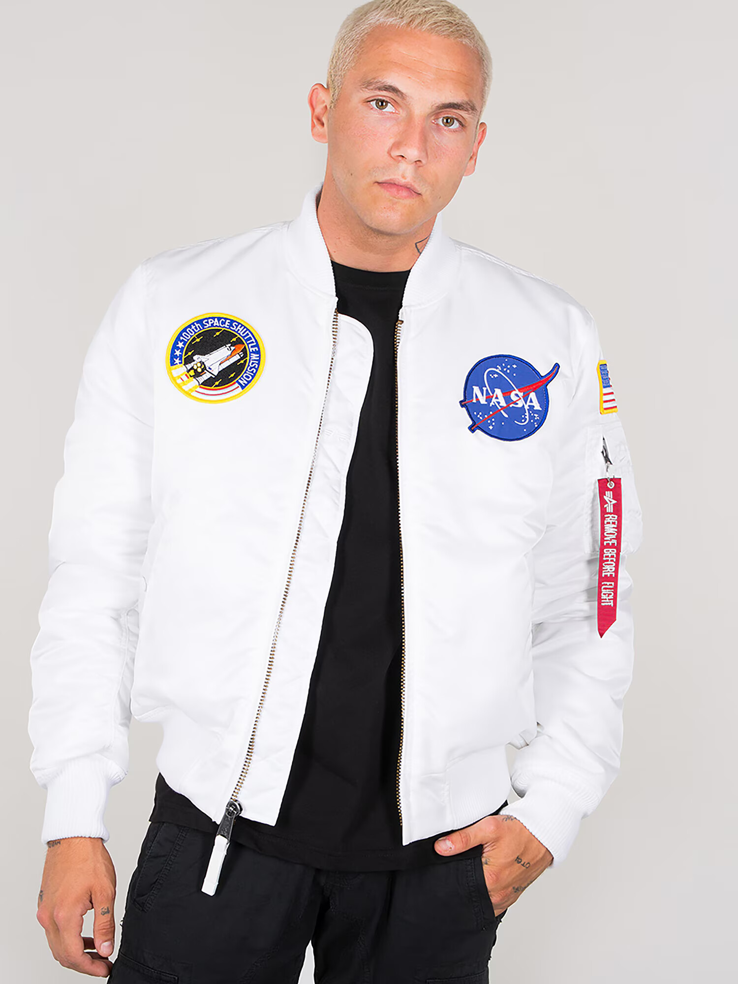 ALPHA INDUSTRIES Prehodna jakna 'MA-1 VF NASA' mešane barve / bela - Pepit.si