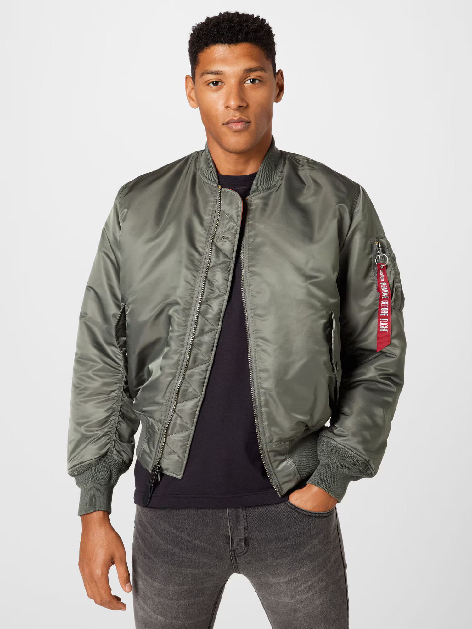 ALPHA INDUSTRIES Prehodna jakna temno zelena - Pepit.si