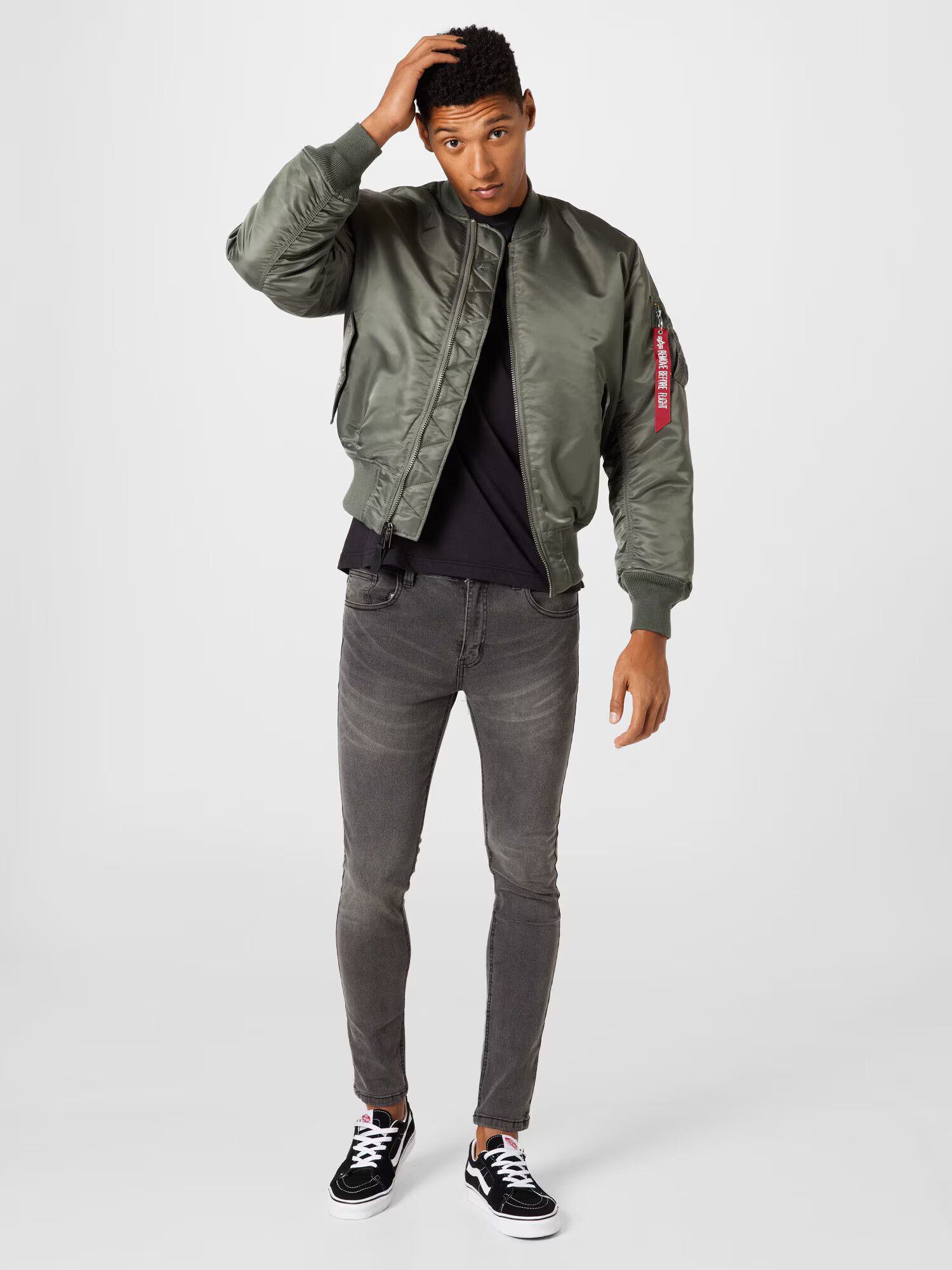 ALPHA INDUSTRIES Prehodna jakna temno zelena - Pepit.si