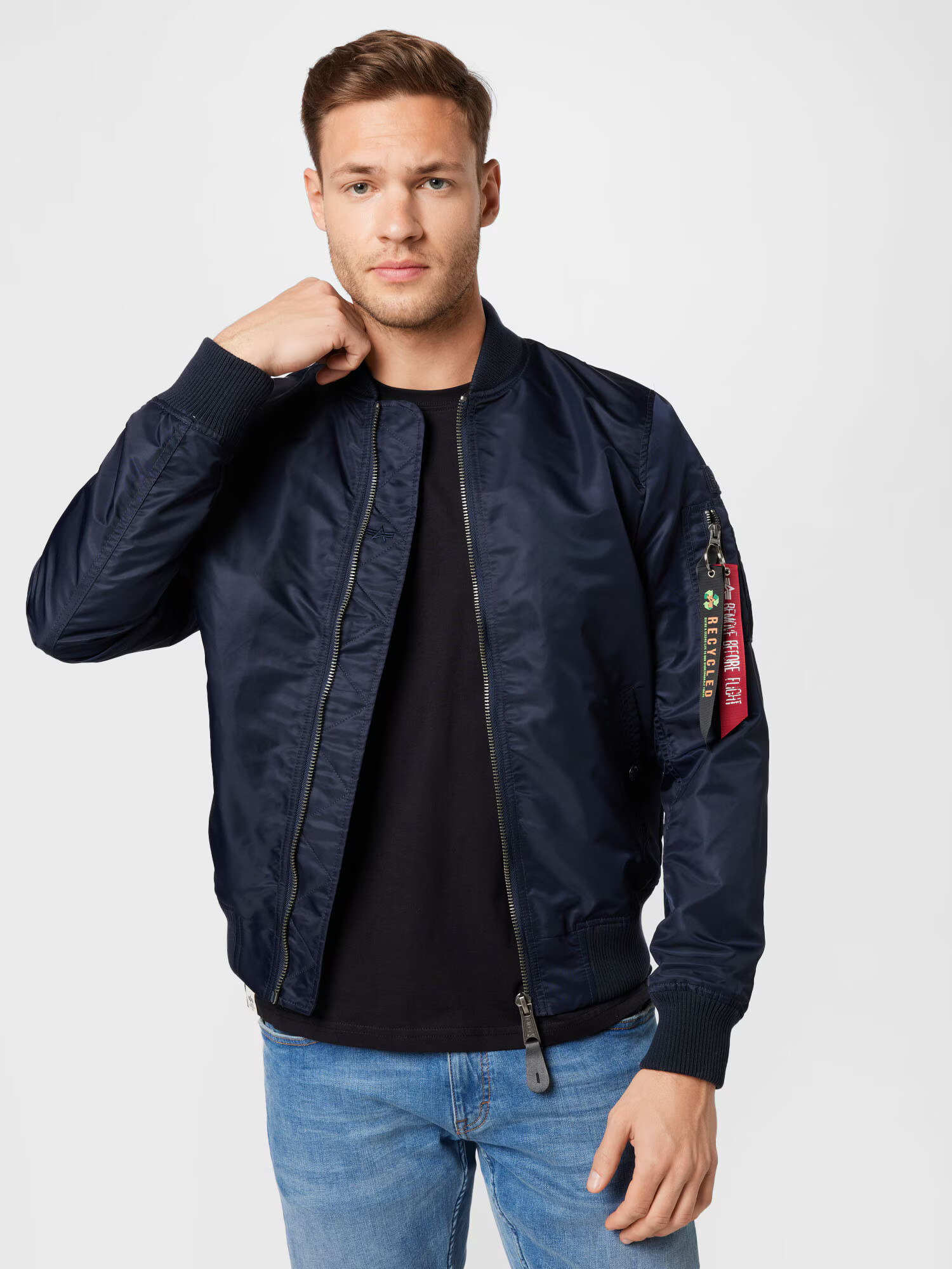 ALPHA INDUSTRIES Prehodna jakna nočno modra - Pepit.si